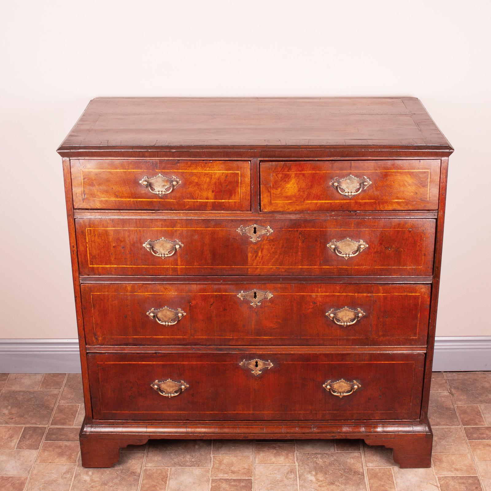 Early Georgian Inlaid Walnut Chest of Drawers (1 of 14)