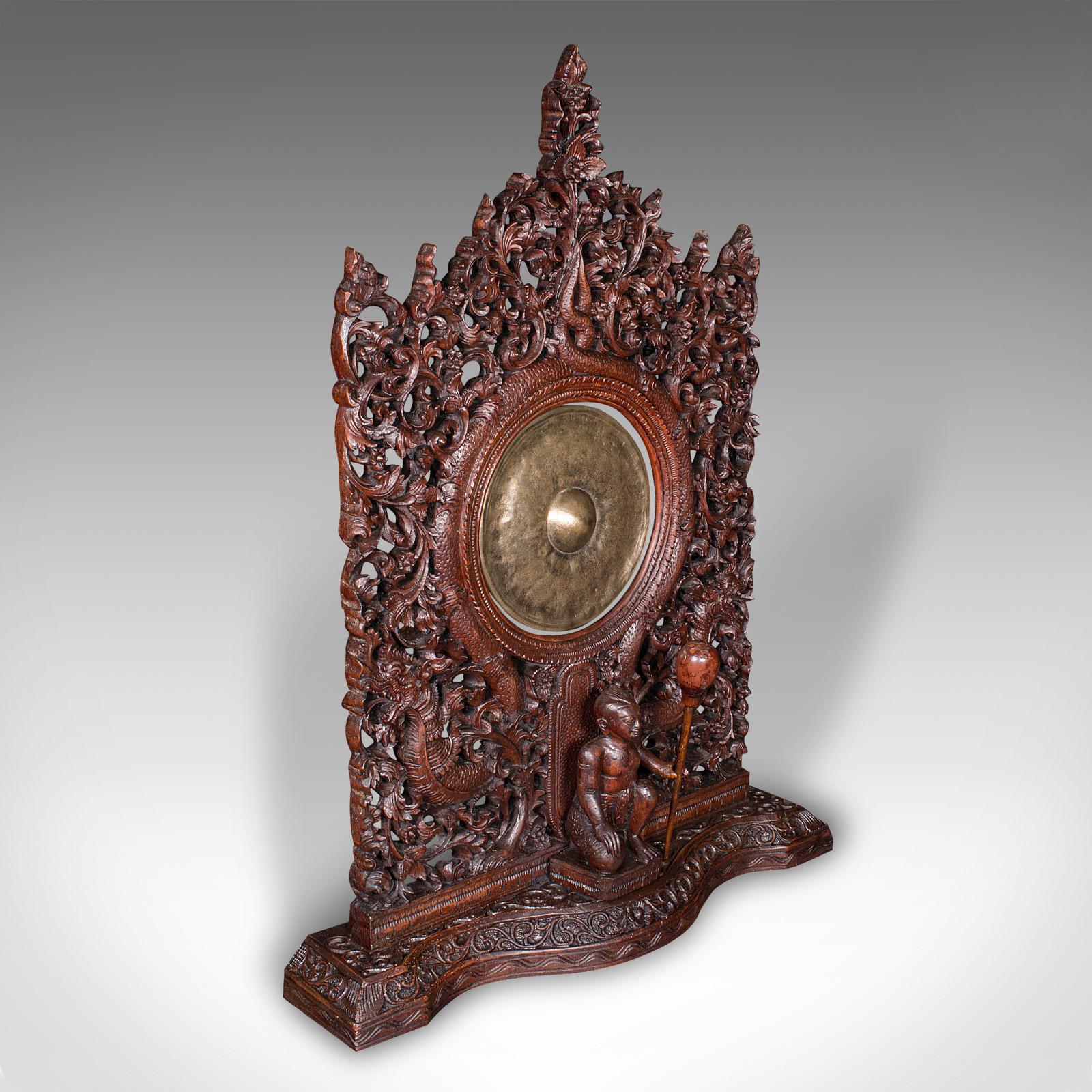 Ornate Antique Temple Gong, Burmese, Carved, Mounted Chime - Victorian c.1900 (1 of 12) Ornate Antique Temple Gong, Burmese, Carved, Mounted Chime - Victorian c.1900 (1 of 12)