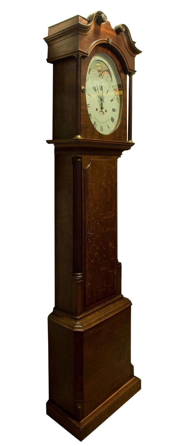 Early 19th Century Oak Crossbanded Longcase Clock with Oval Moonphase Dial (1 of 10) Early 19th Century Oak Crossbanded Longcase Clock with Oval Moonphase Dial (1 of 10)