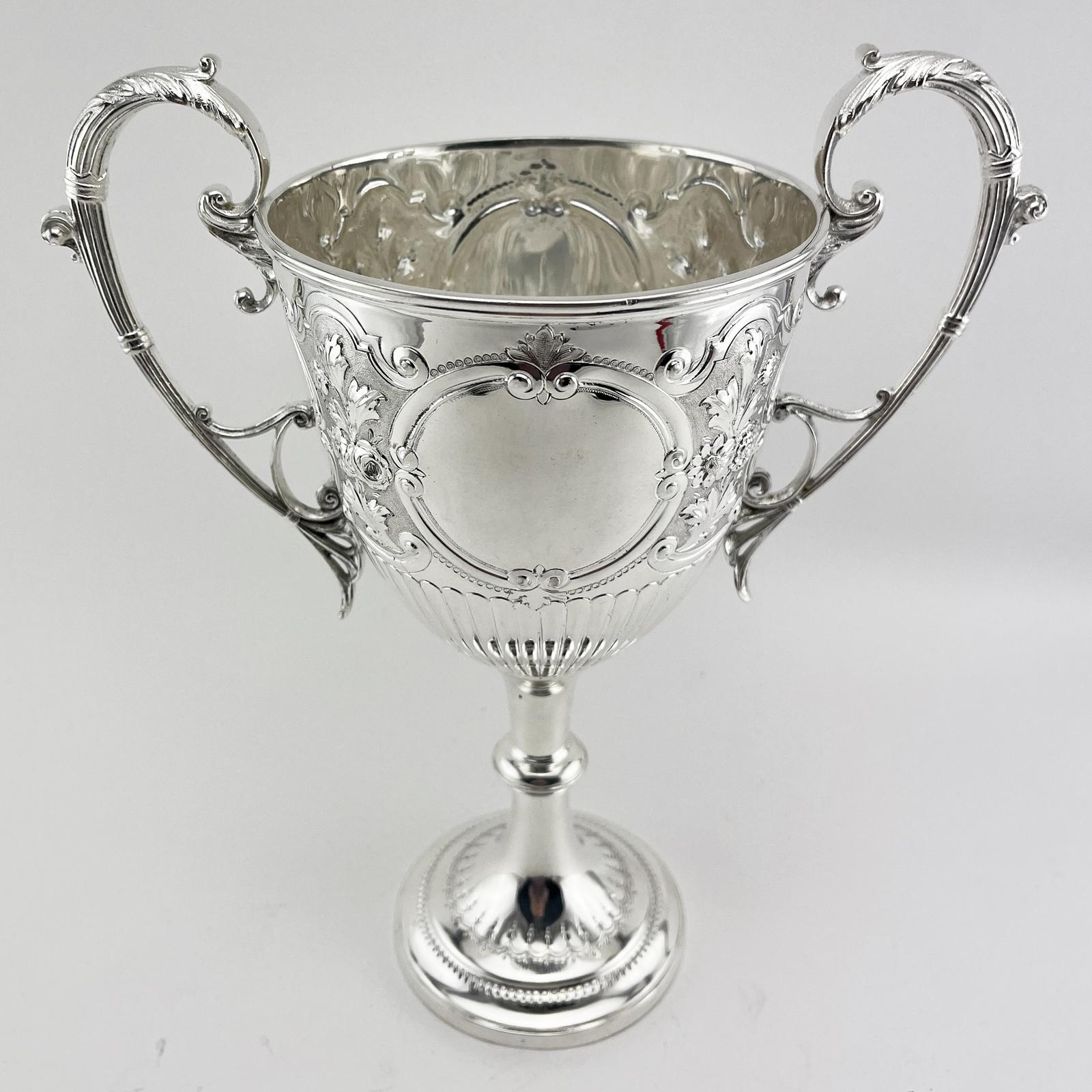 Decorative Large Victorian Silver Plated Trophy Cup (1 of 6)