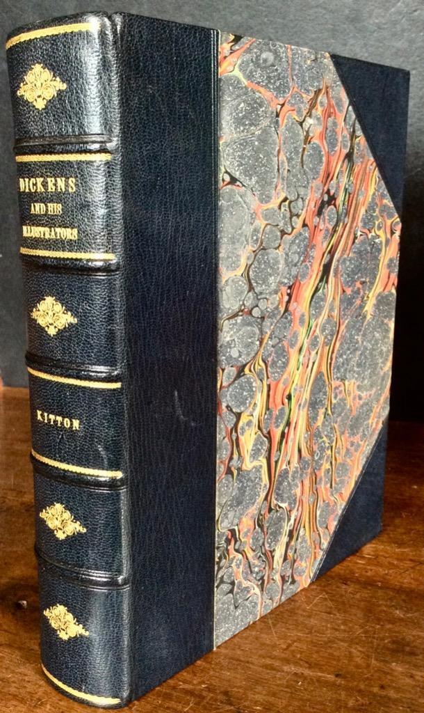 1899 Dickens & His Illustrators by F G Kitton Cruickshank Tenniel Leather Bound (1 of 4)