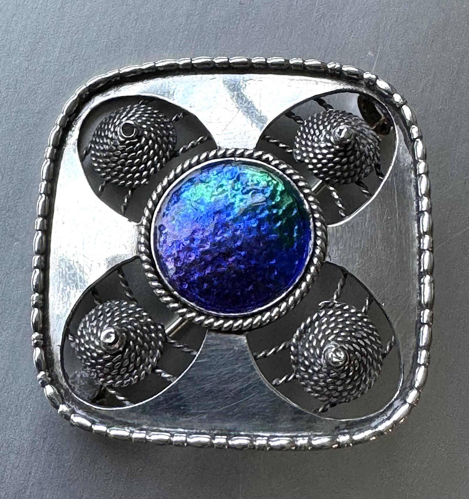 Art Deco Charles Horner Silver & Enamel Brooch c.1924 (1 of 5)