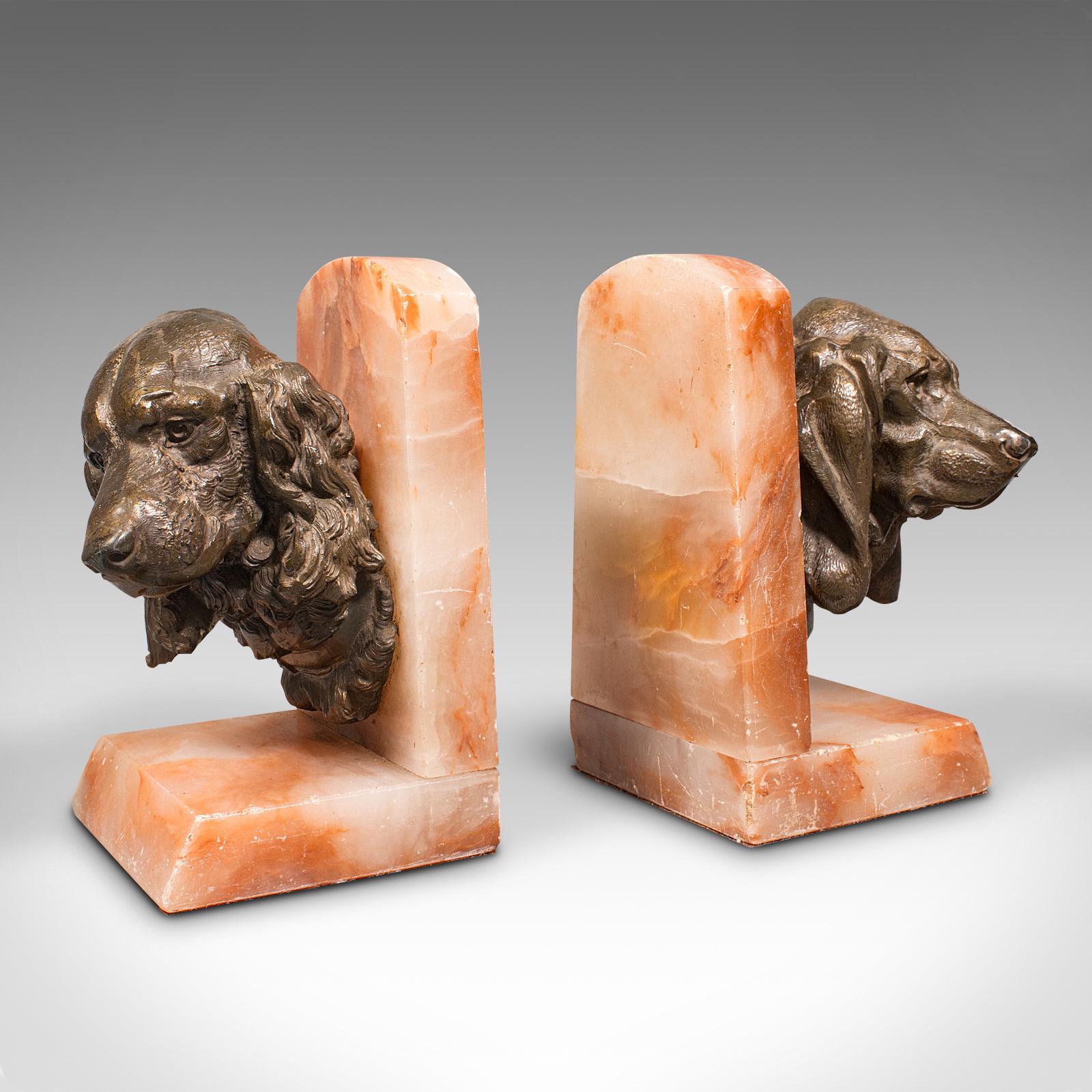 Pair Of Antique Animalier Bookends, French, Spelter, Onyx, Lecourtier, Victorian (1 of 12)