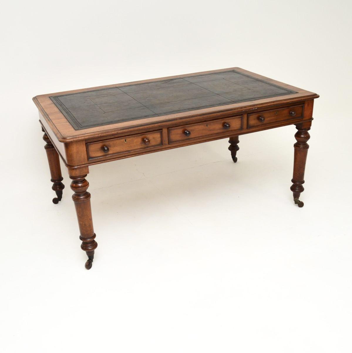 Antique Victorian Mahogany Partners Desk / Writing Table (1 of 12) Antique Victorian Mahogany Partners Desk / Writing Table (1 of 12)
