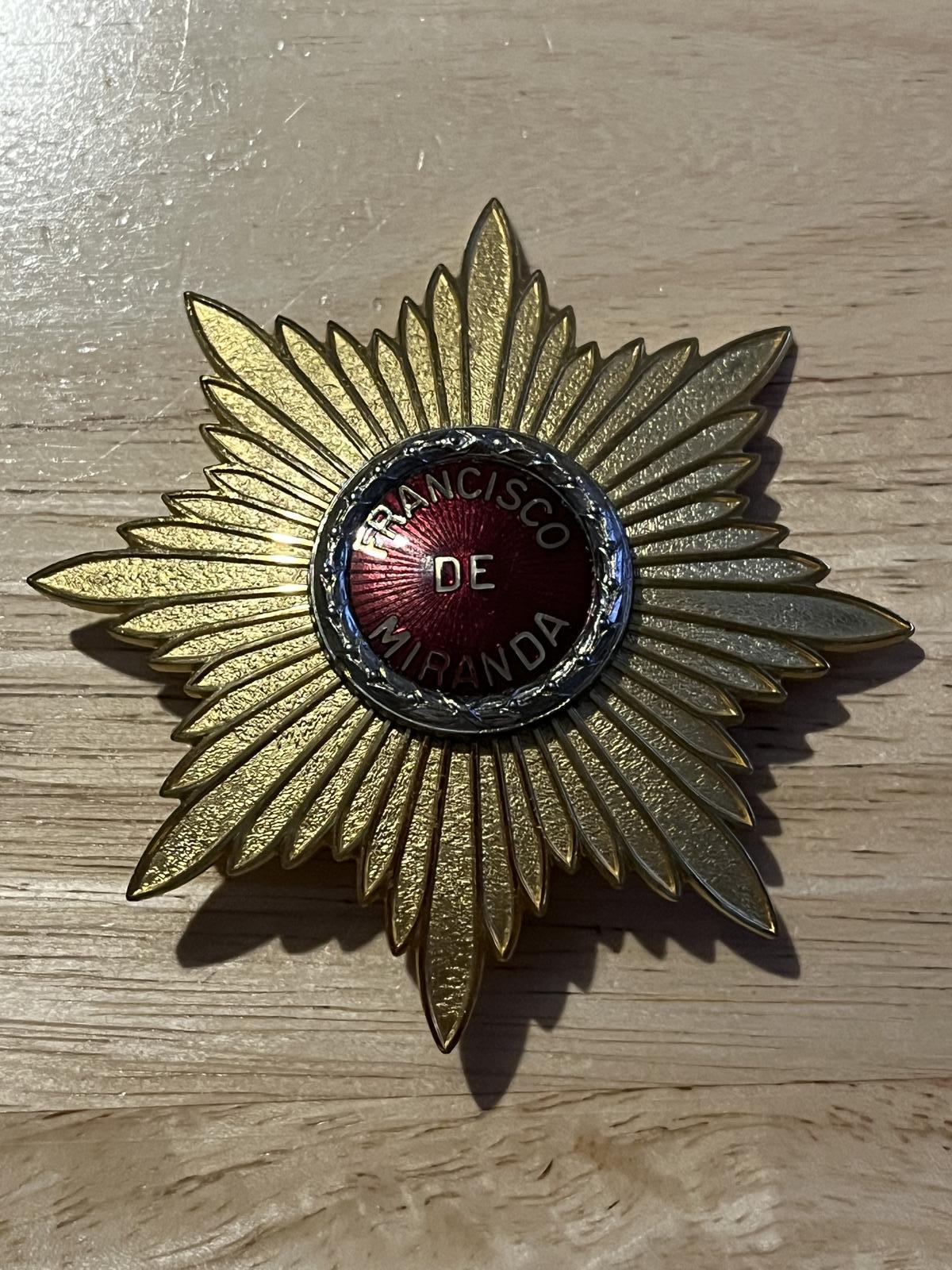 Venezuela - Breast Star Order of Francisco De Miranda (1 of 11)