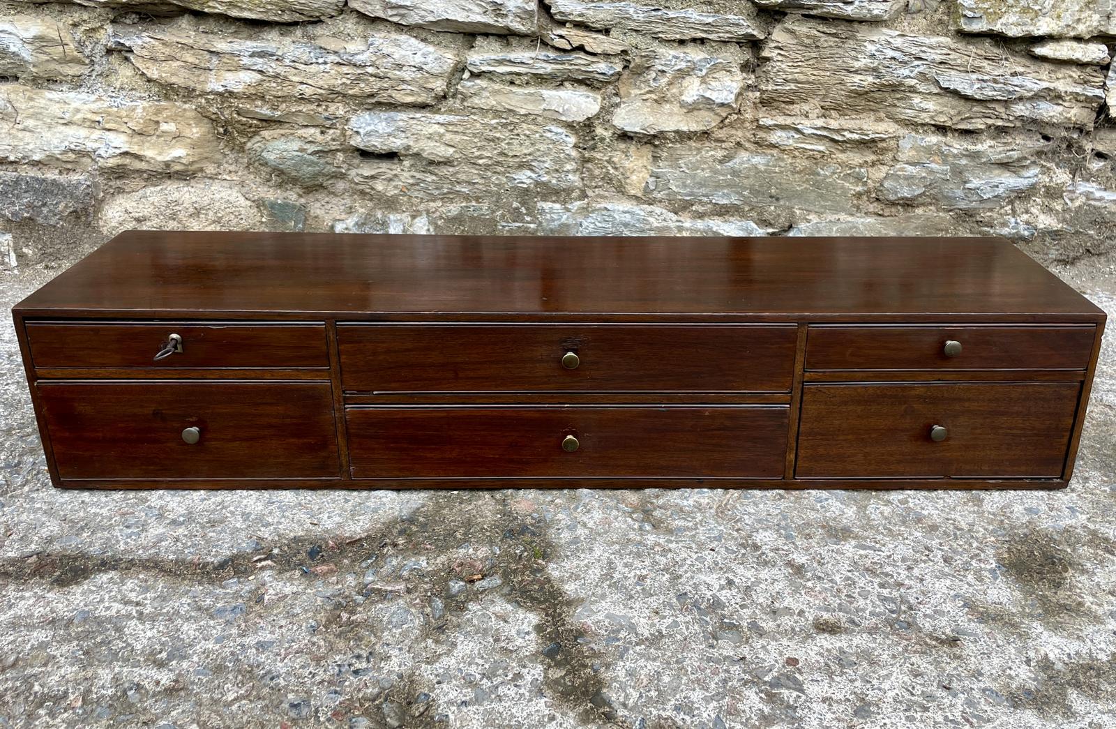Antique Mahogany Bank of Drawers (1 of 12)