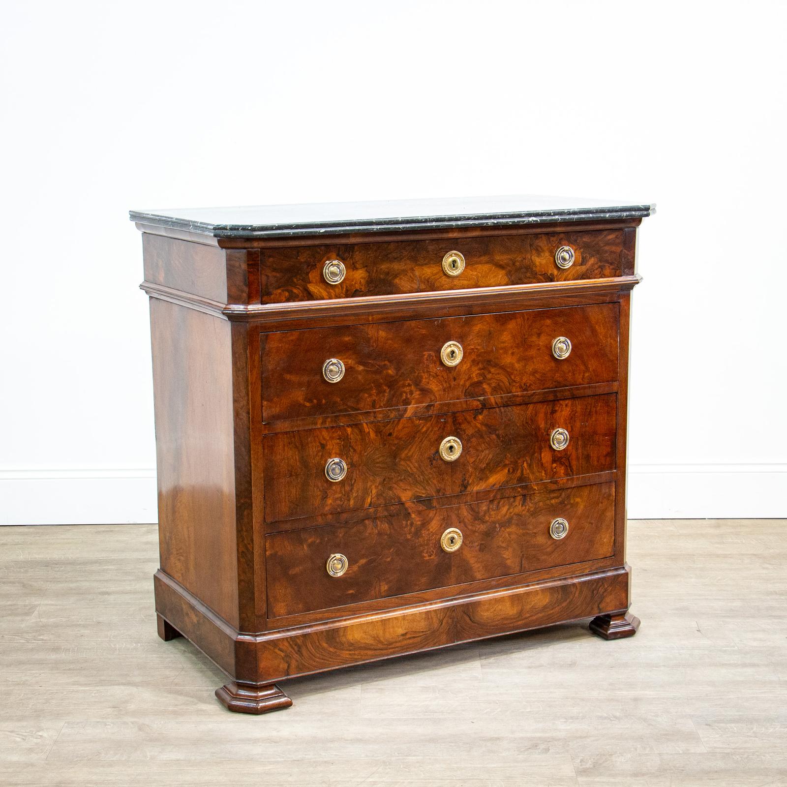 French Walnut Louis Philippe Commode with Marble Top (1 of 14) French Walnut Louis Philippe Commode with Marble Top (1 of 14)