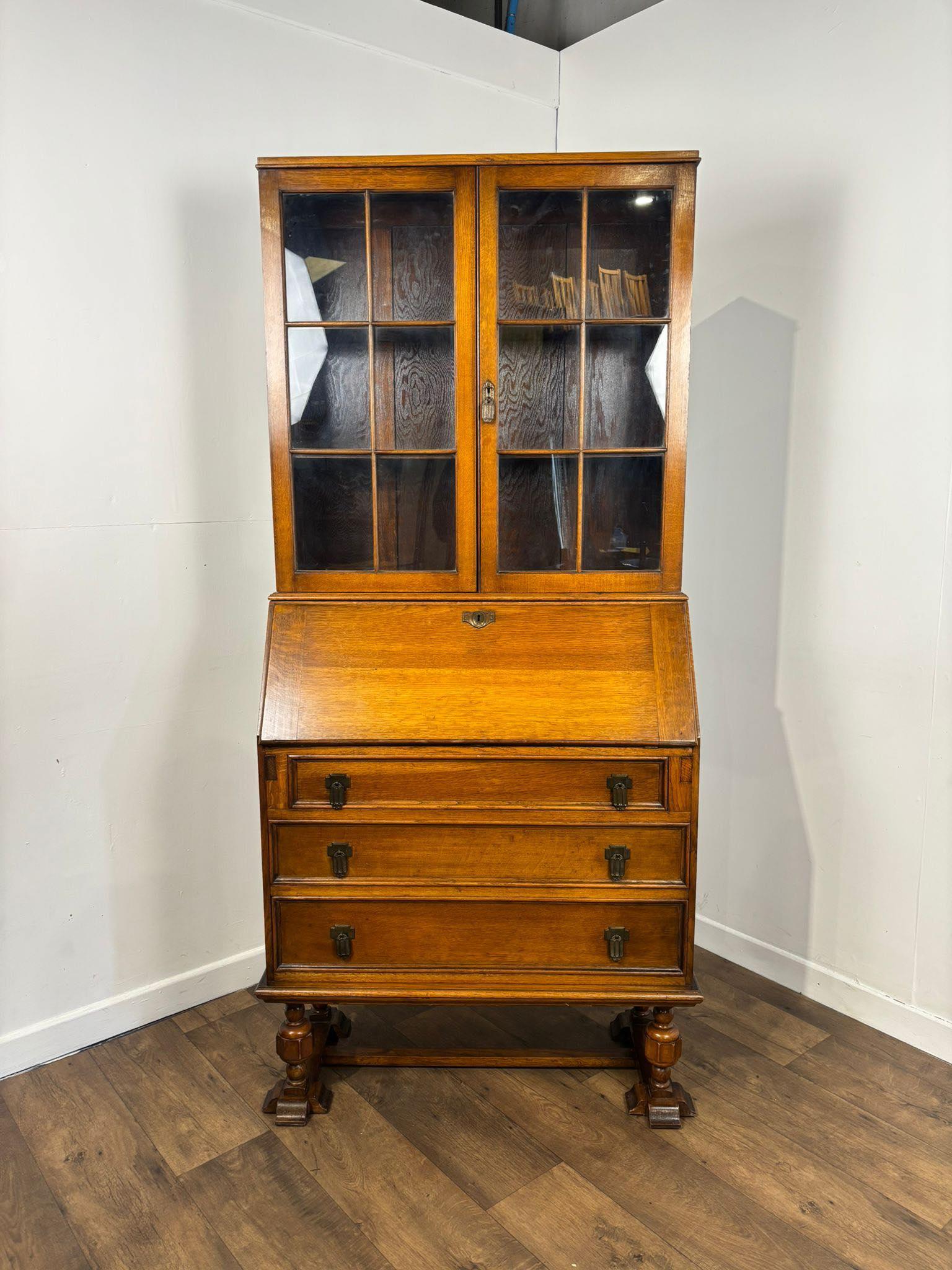 Vintage Oak Bureau Bookcase (1 of 15) Vintage Oak Bureau Bookcase (1 of 15)