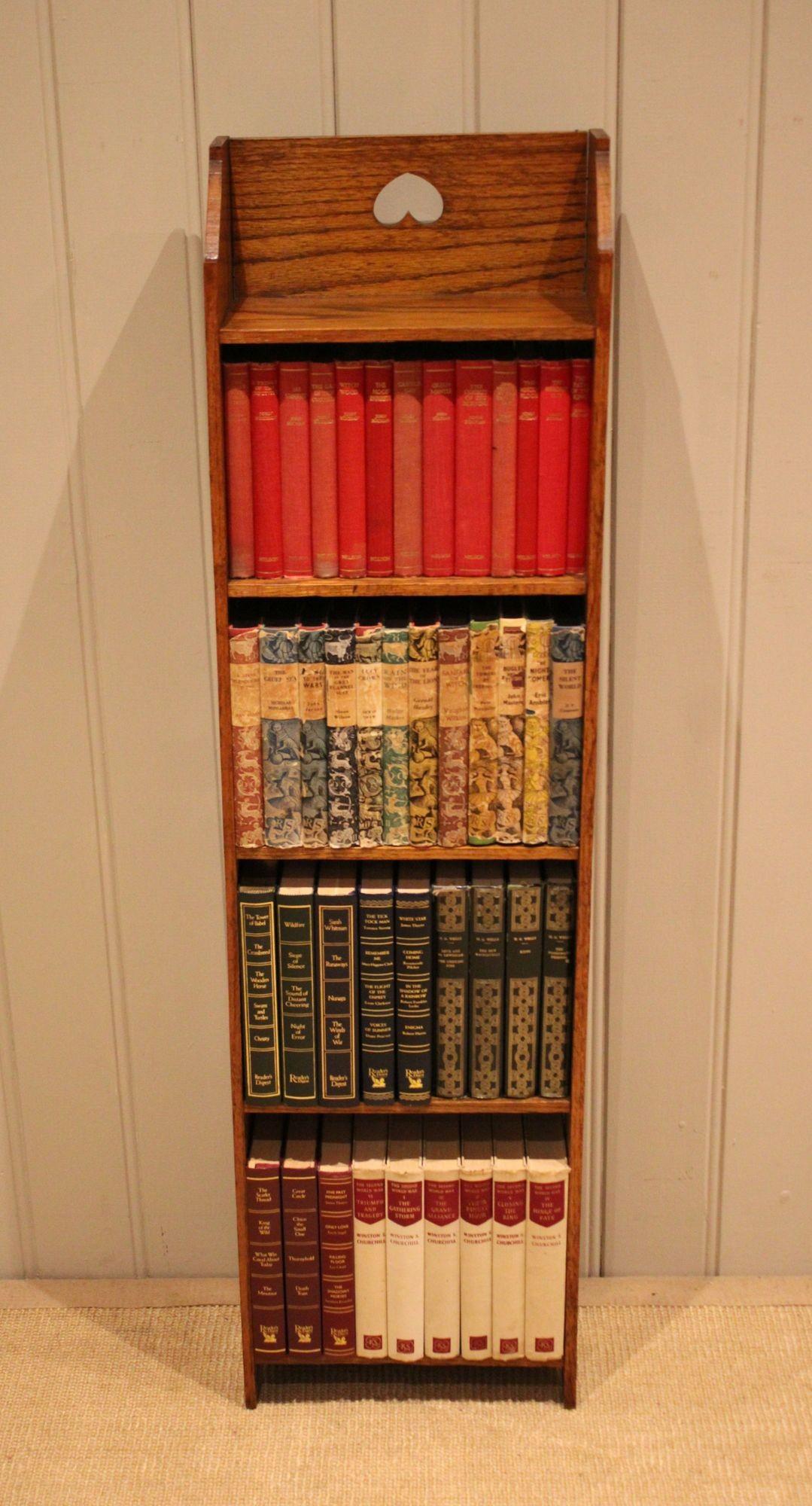 Small Proportioned Oak Arts & Crafts Open Bookcase (1 of 12)