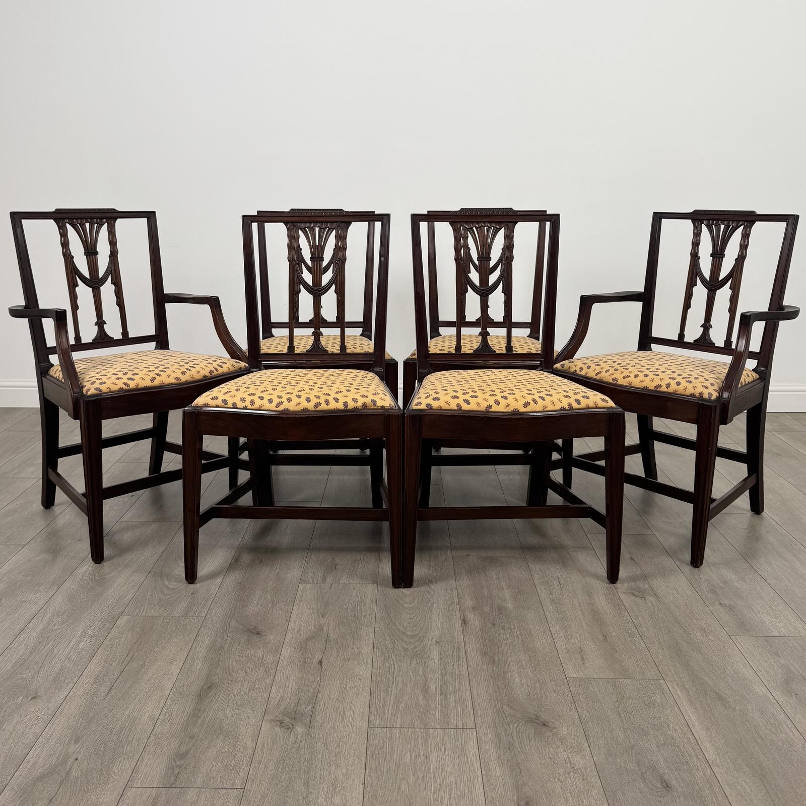 Antique 19th Century Set of 6 Dining Chairs in Mahogany (1 of 10)