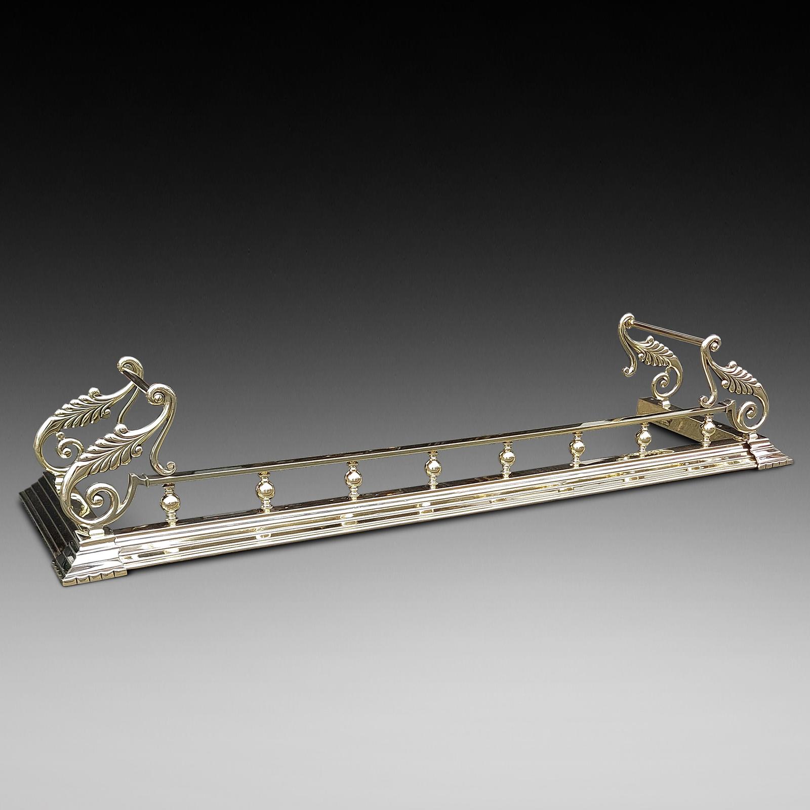 Late Victorian Brass Fire Curb Fender (1 of 6)