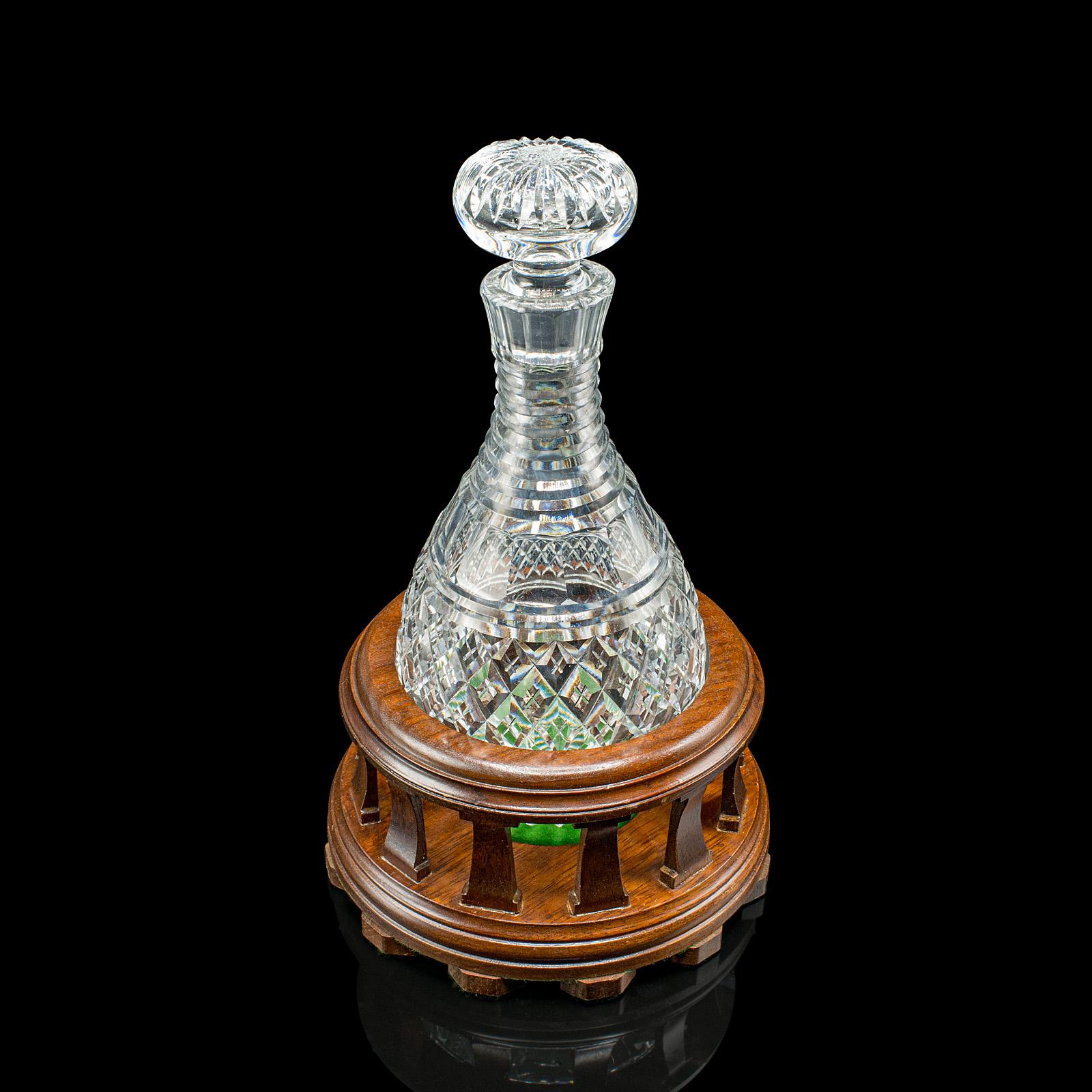 Antique Galleried Ships Decanter, English Cut Glass, Spirit Vessel - Edwardian (1 of 12) Antique Galleried Ships Decanter, English Cut Glass, Spirit Vessel - Edwardian (1 of 12)