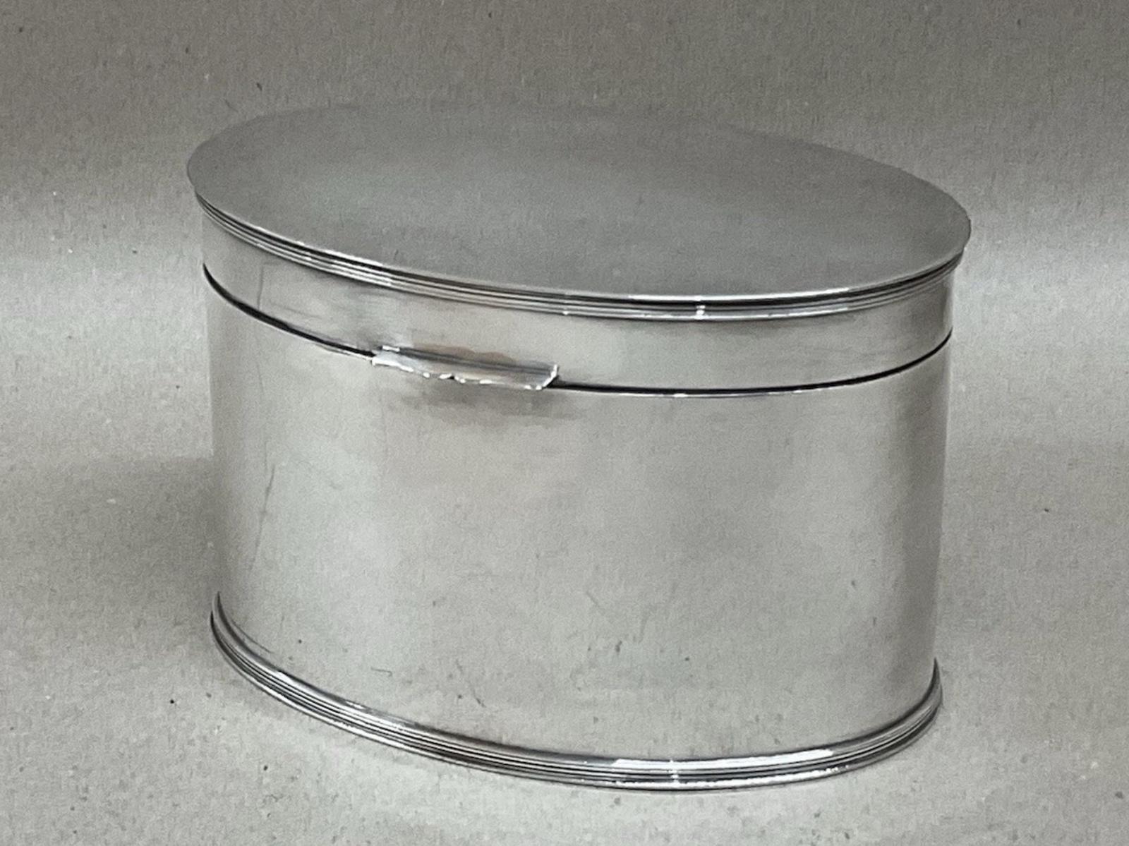 Silver Plated Oval Tea Caddy by Mappin & Webb Antique Victorian c.1890 (1 of 8) Silver Plated Oval Tea Caddy by Mappin & Webb Antique Victorian c.1890 (1 of 8)