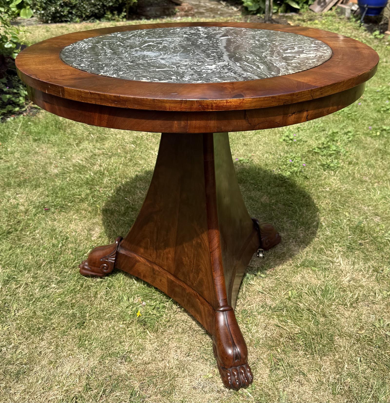 French Empire Flame Mahogany Gueridon (1 of 5) French Empire Flame Mahogany Gueridon (1 of 5)