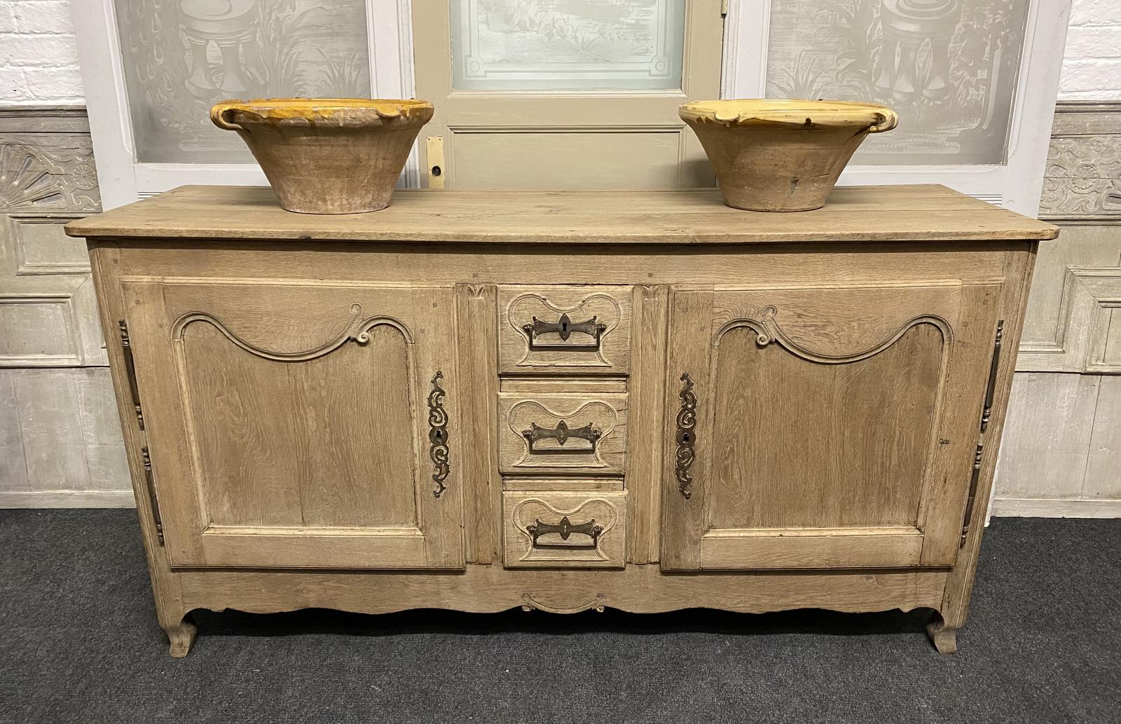 18th Century French Bleached Oak Sideboard (1 of 1)