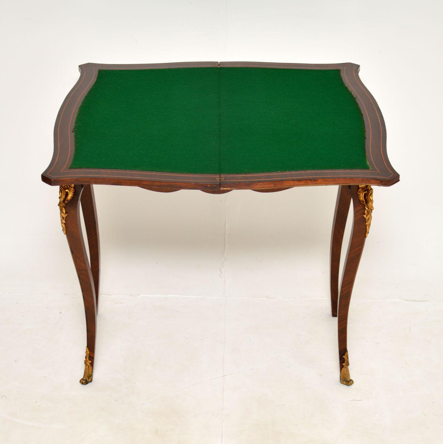 Antique French Inlaid Rosewood Card Table (1 of 12) Antique French Inlaid Rosewood Card Table (1 of 12)