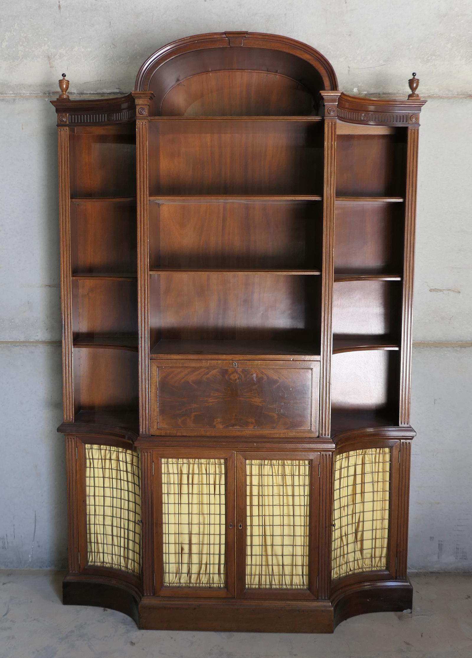 A Large French Break Front Bookcase (1 of 9)