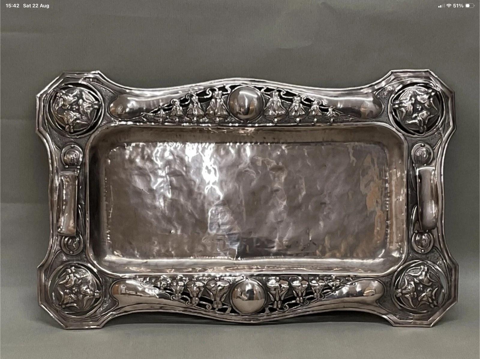 Arts & Crafts Hammered Copper 2 Handle Tray 64cm Antique Victorian c.1880 (1 of 10) Arts & Crafts Hammered Copper 2 Handle Tray 64cm Antique Victorian c.1880 (1 of 10)