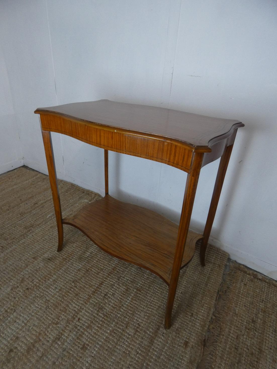 English Satinwood Lamp Table (1 of 8)