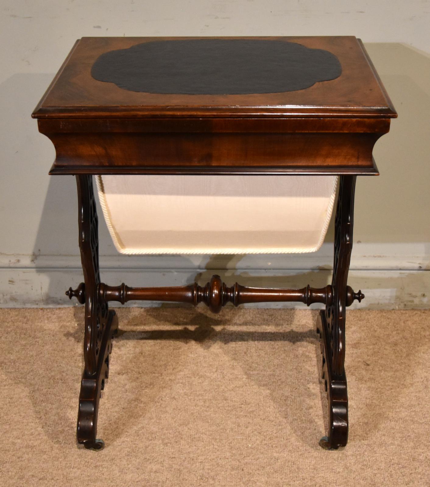 William IV Figured Walnut Work and Reading Table (1 of 9) William IV Figured Walnut Work and Reading Table (1 of 9)