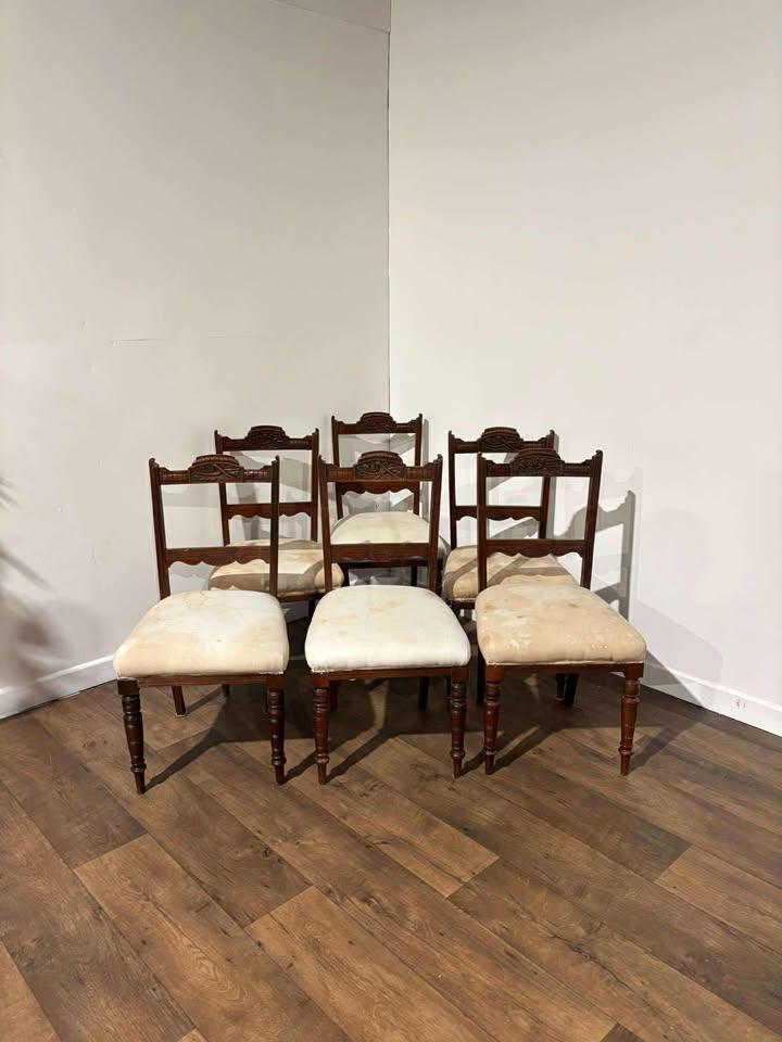 Set of Six Edwardian Mahogany Chairs (1 of 17)