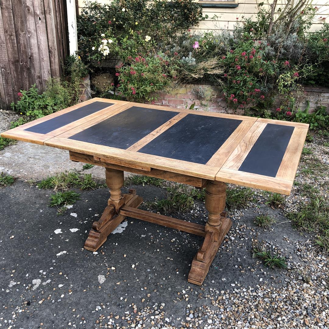 Vintage Oak Extending Refectory Dining Table 1920s (1 of 16)