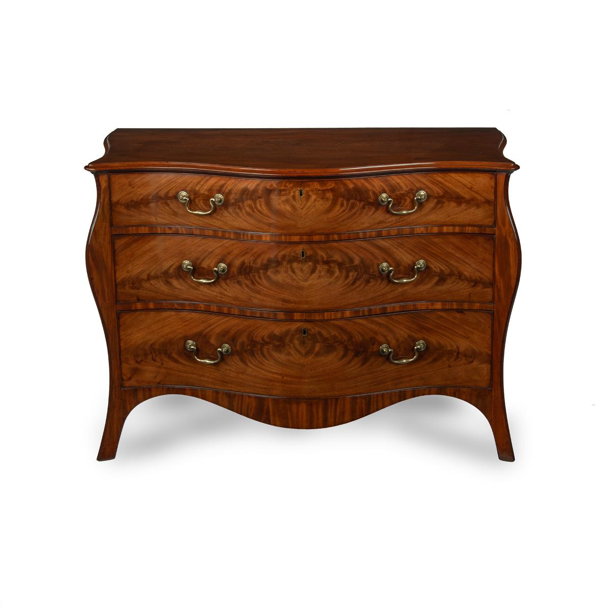 Mahogany Three-Drawer Serpentine Chest of Drawers - Attributed to Henry Hill (1 of 6) Mahogany Three-Drawer Serpentine Chest of Drawers - Attributed to Henry Hill (1 of 6)