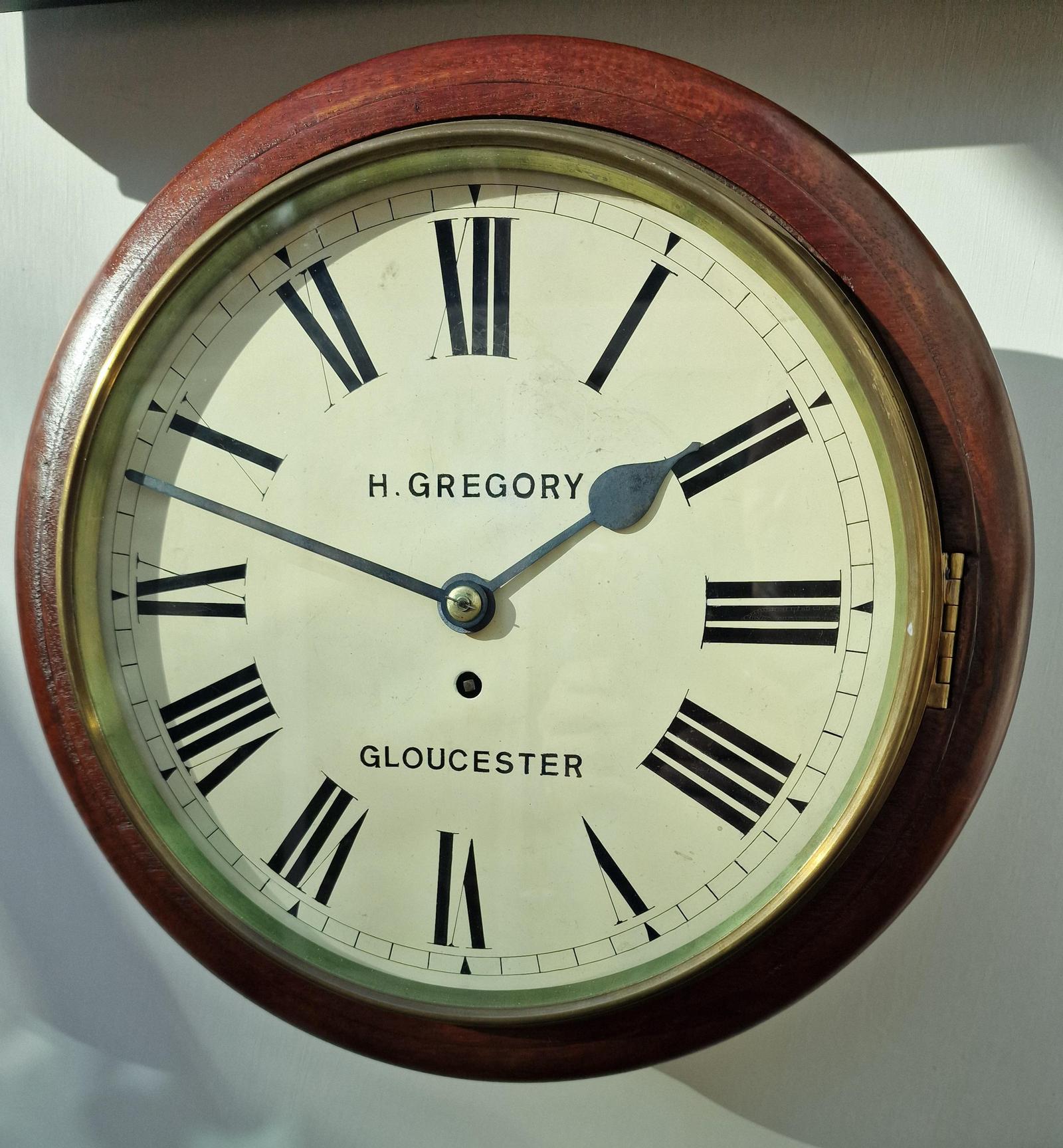 Henry Gregory of Gloucester Fusee Dial Wall Clock (1 of 4) Henry Gregory of Gloucester Fusee Dial Wall Clock (1 of 4)