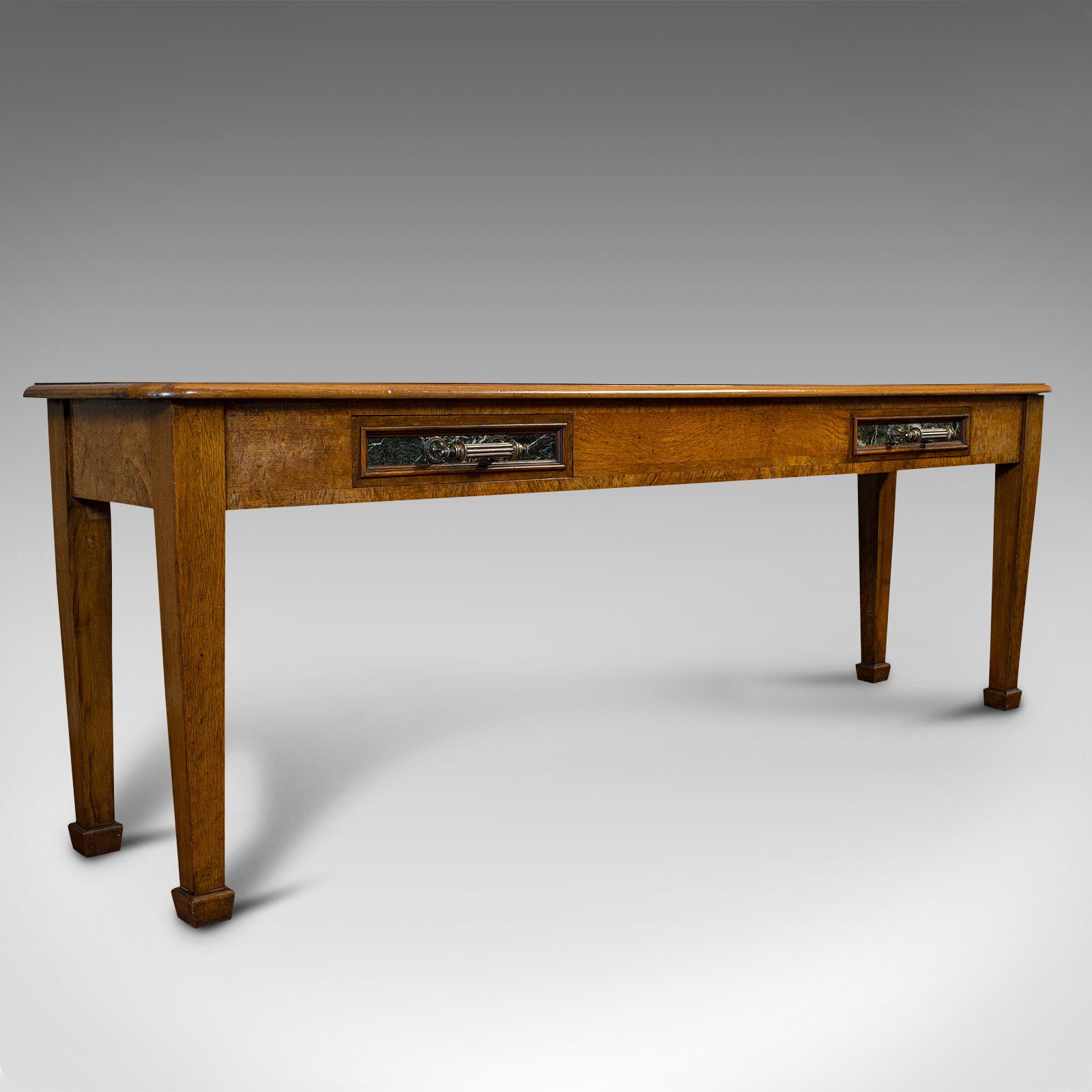 Antique Console Table, Large, Scottish, Walnut, Desk, J & T Scott, Victorian (1 of 8) Antique Console Table, Large, Scottish, Walnut, Desk, J & T Scott, Victorian (1 of 8)
