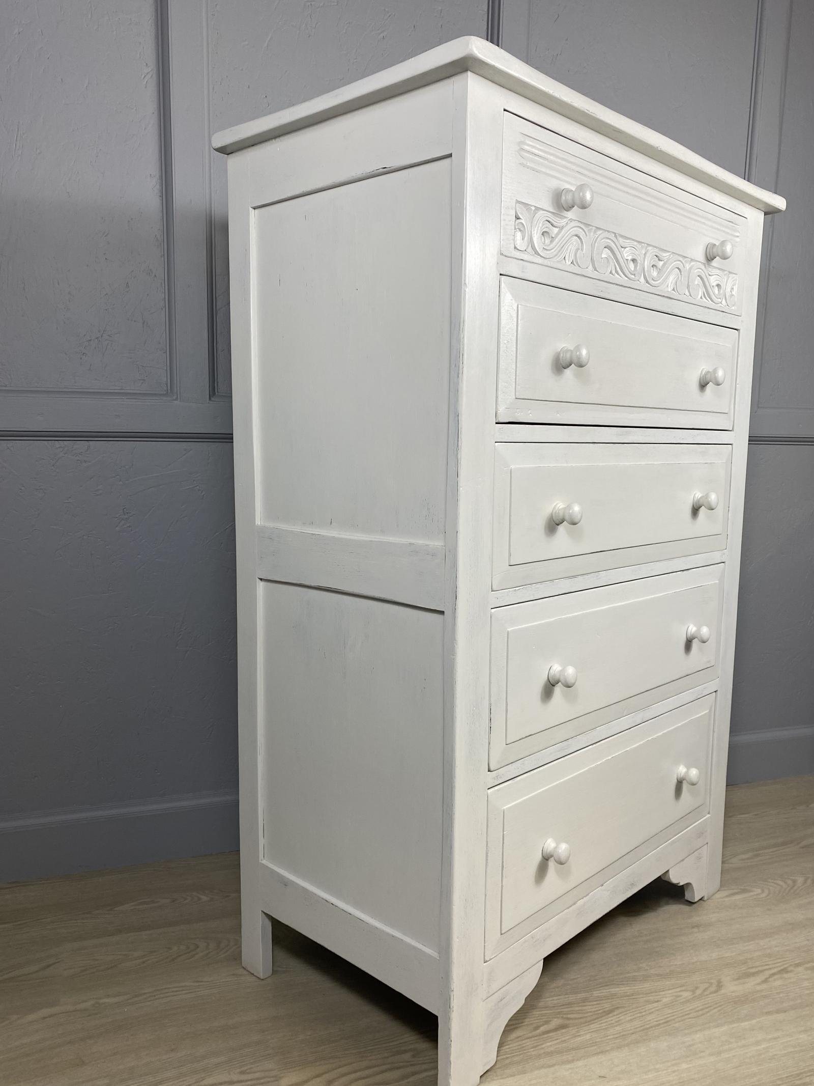 White Painted Oak Chest of Drawers (1 of 9) White Painted Oak Chest of Drawers (1 of 9)