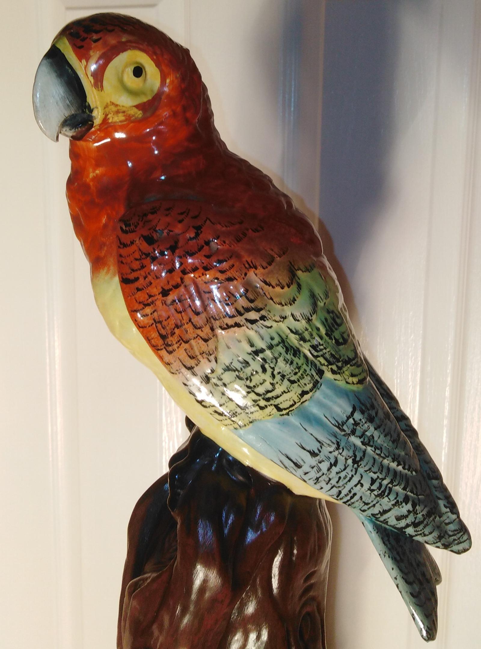 Parrot Standing on Mahogany Stand (1 of 4)