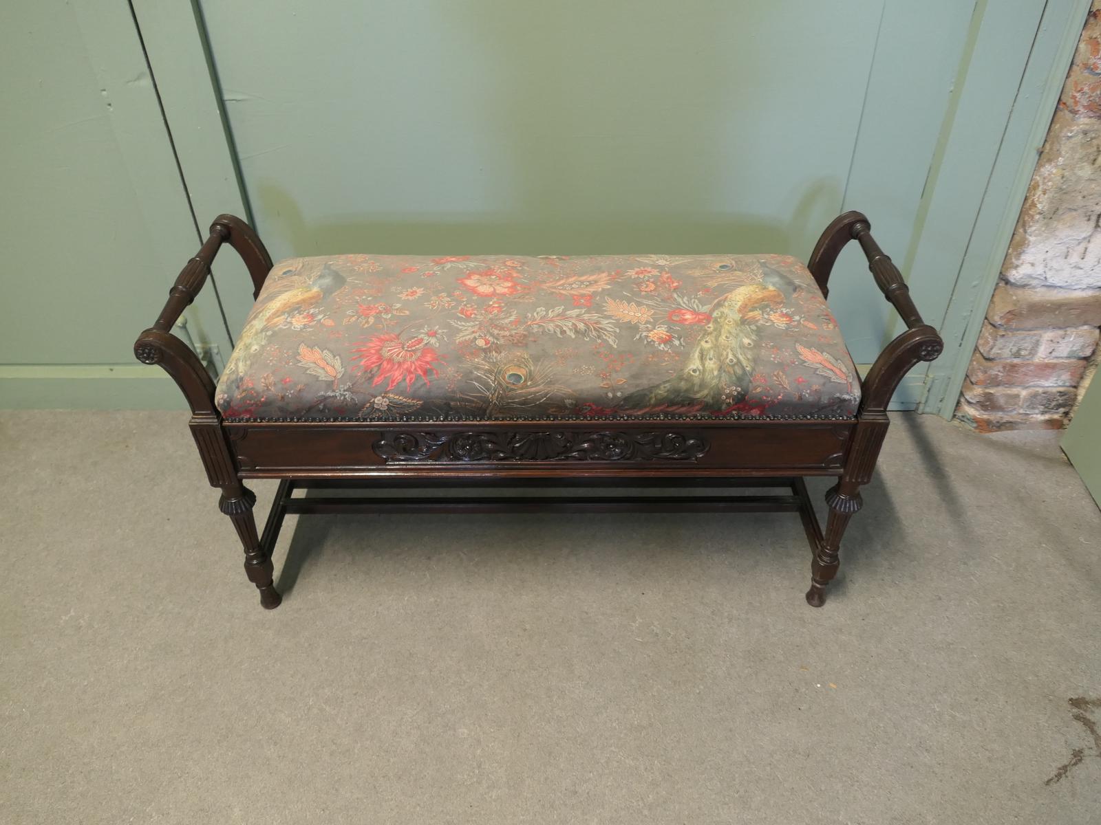 Edwardian Piano Stool Duet Stool, with Liberty Style Design (1 of 6) Edwardian Piano Stool Duet Stool, with Liberty Style Design (1 of 6)