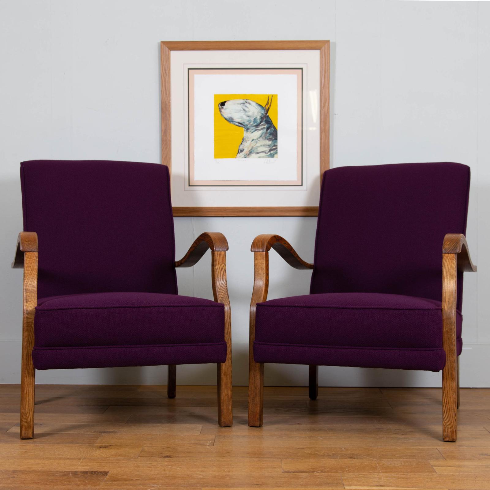 Good Looking 1940s Vintage Oak Framed Armchairs - We Have 2 (1 of 14) Good Looking 1940s Vintage Oak Framed Armchairs - We Have 2 (1 of 14)