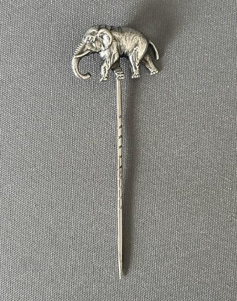Edwardian Silver Elephant Stick Pin (1 of 5)