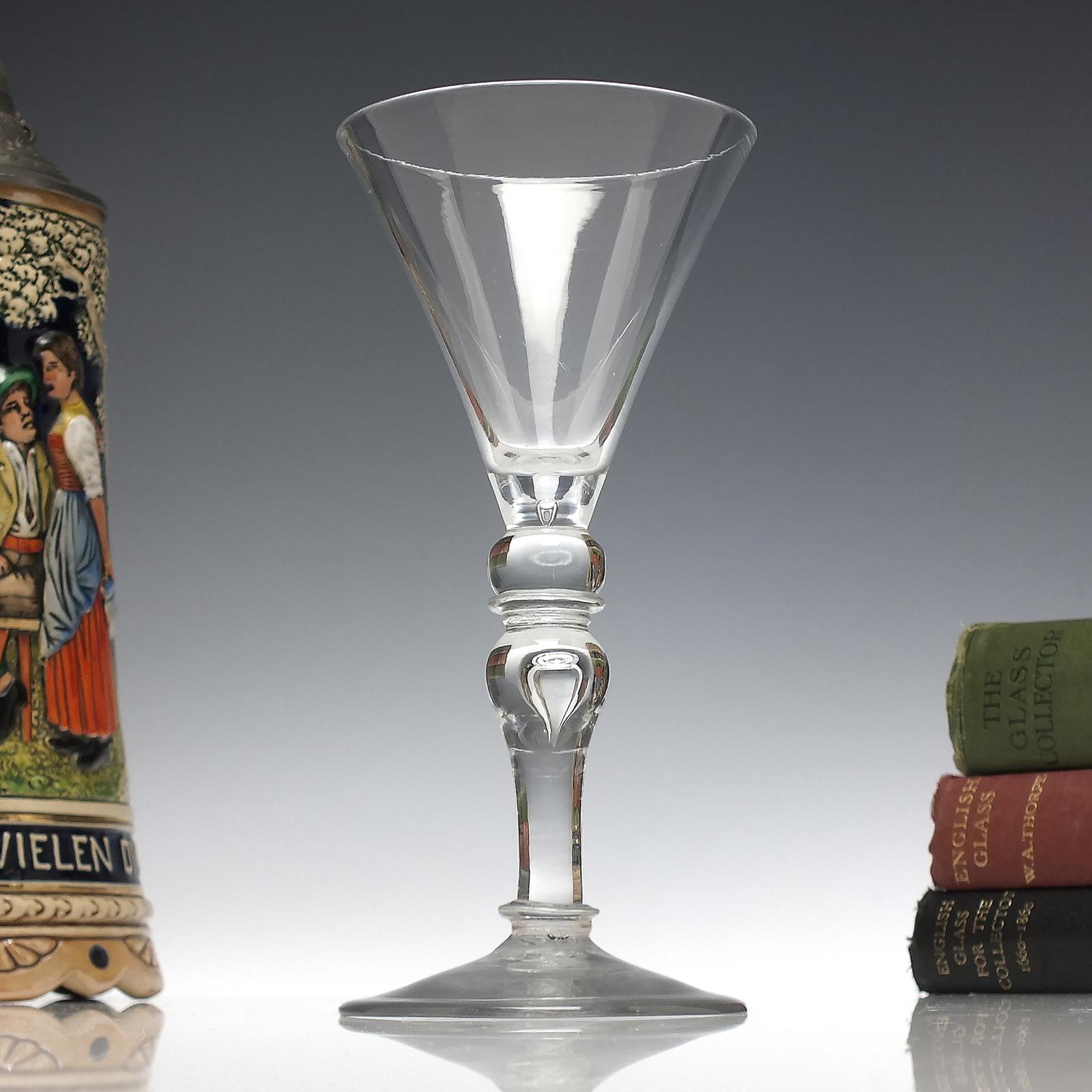 18th Century Balustroid Wine Glass c.1740 (1 of 6) 18th Century Balustroid Wine Glass c.1740 (1 of 6)