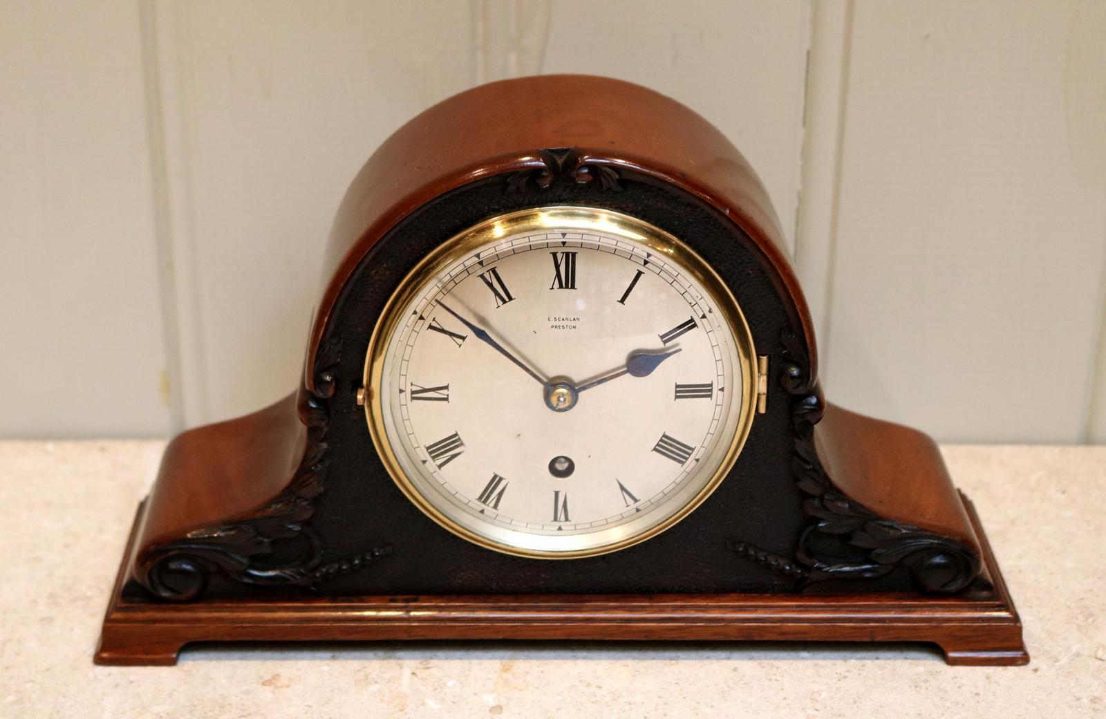 Solid Mahogany Napoleon Hat Mantel Clock (1 of 19) Solid Mahogany Napoleon Hat Mantel Clock (1 of 19)