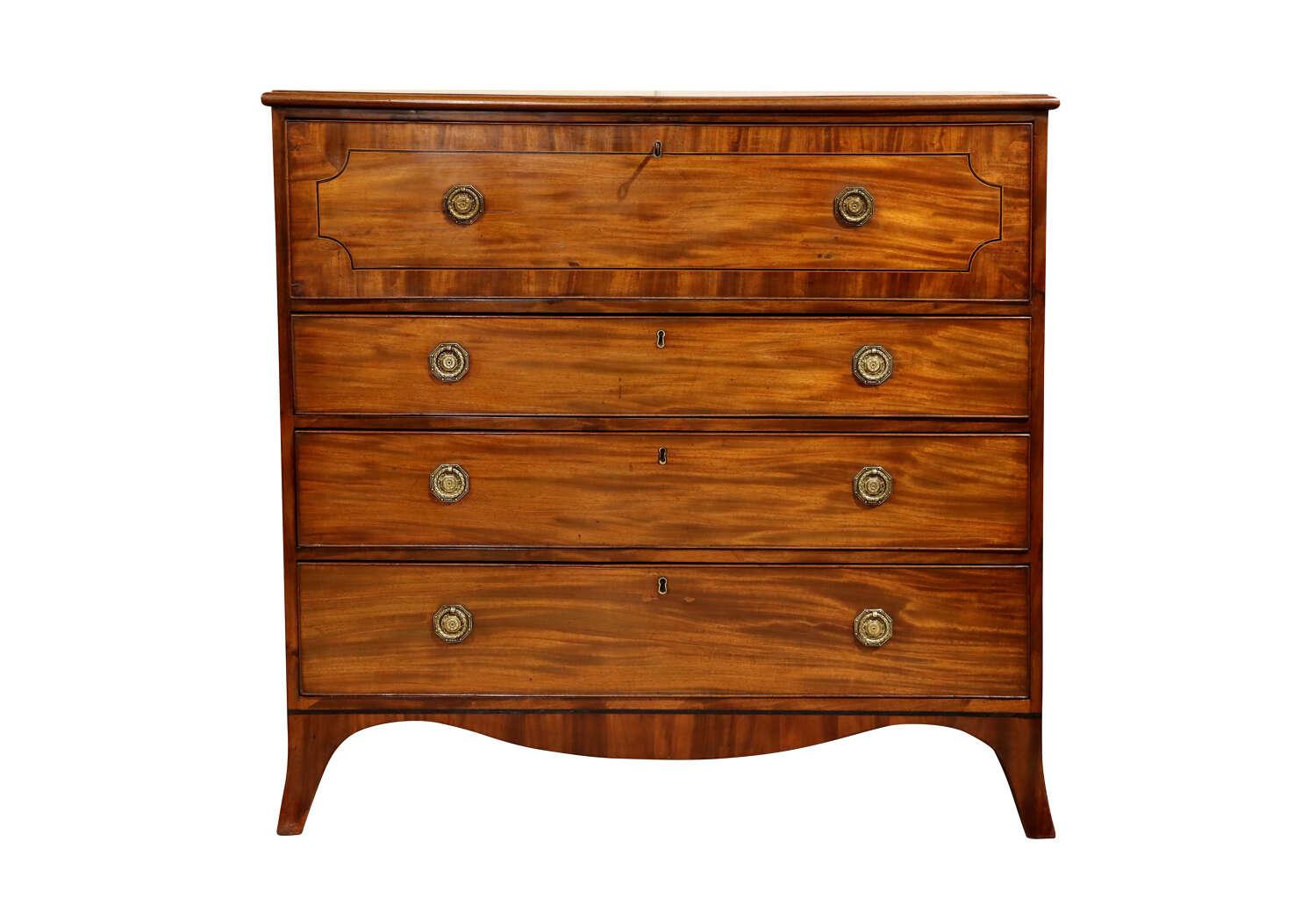Georgian Secretaire Chest (1 of 7)