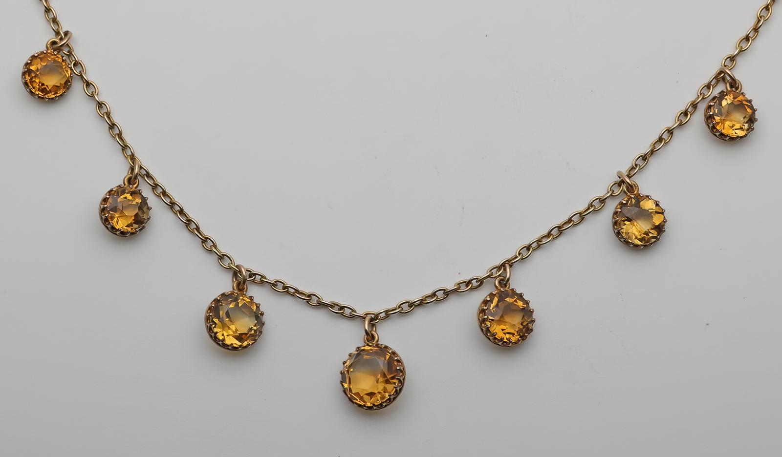 Edwardian Gold Citrine Necklace (1 of 3) Edwardian Gold Citrine Necklace (1 of 3)
