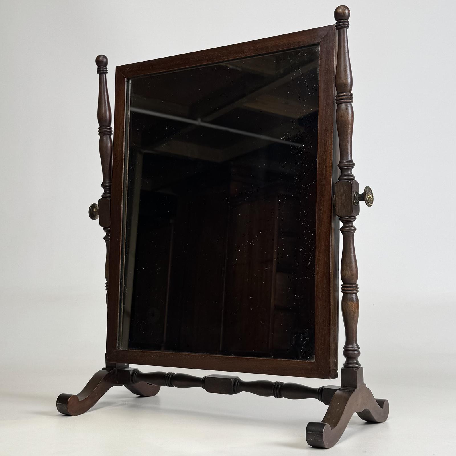 Antique 20th Century Dressing Mirror in Mahogany (1 of 11)