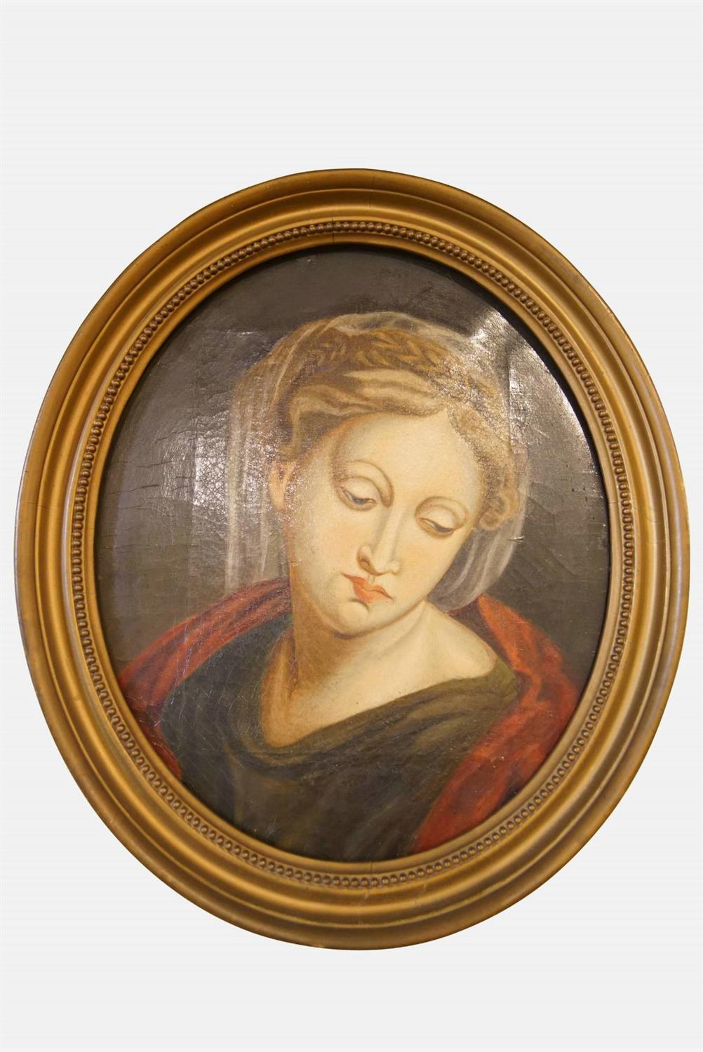Madonna Oil On Canvas C.1840 (1 of 2) Madonna Oil On Canvas C.1840 (1 of 2)