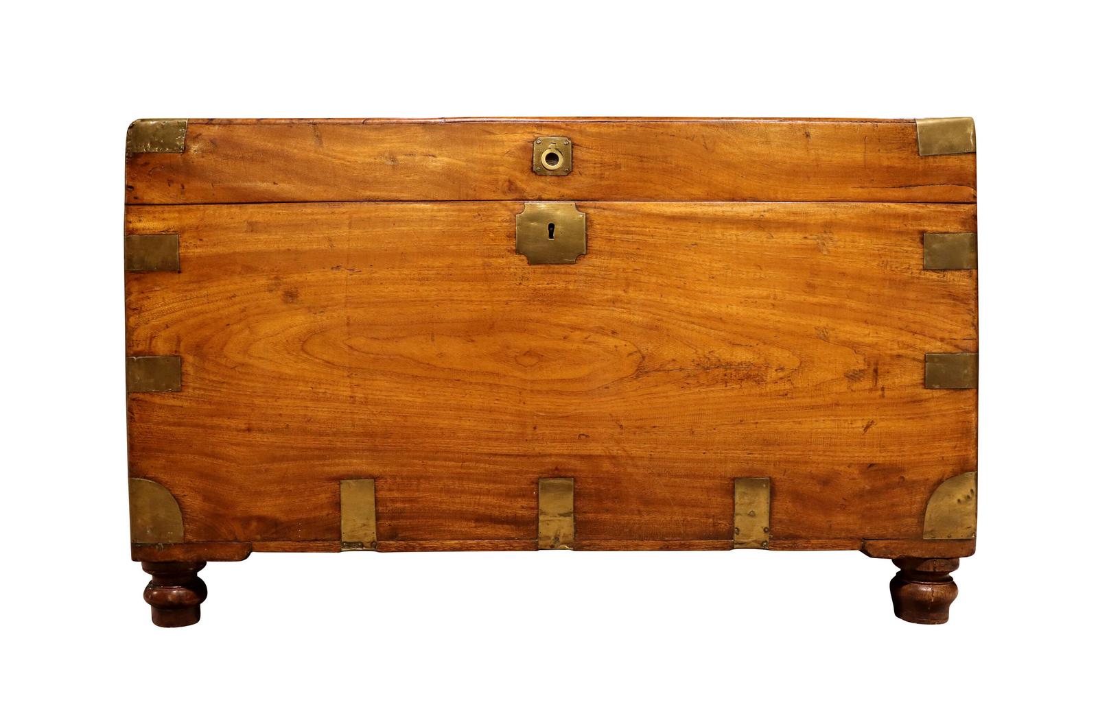 Large Victorian Camphor Wood Campaign Trunk (1 of 6) Large Victorian Camphor Wood Campaign Trunk (1 of 6)