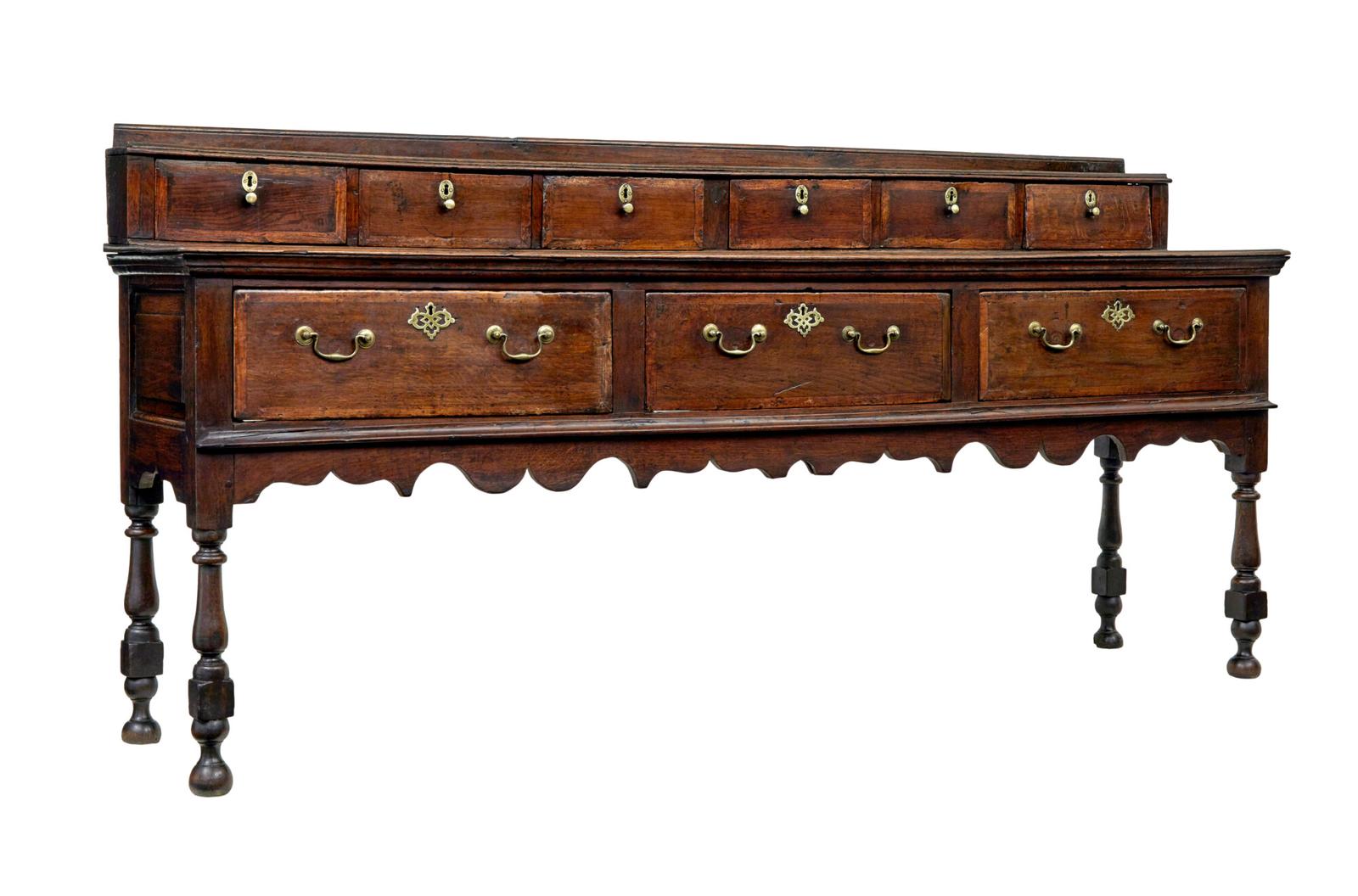 Georgian 18th Century Oak Dresser Base & Spice Drawers (1 of 11)