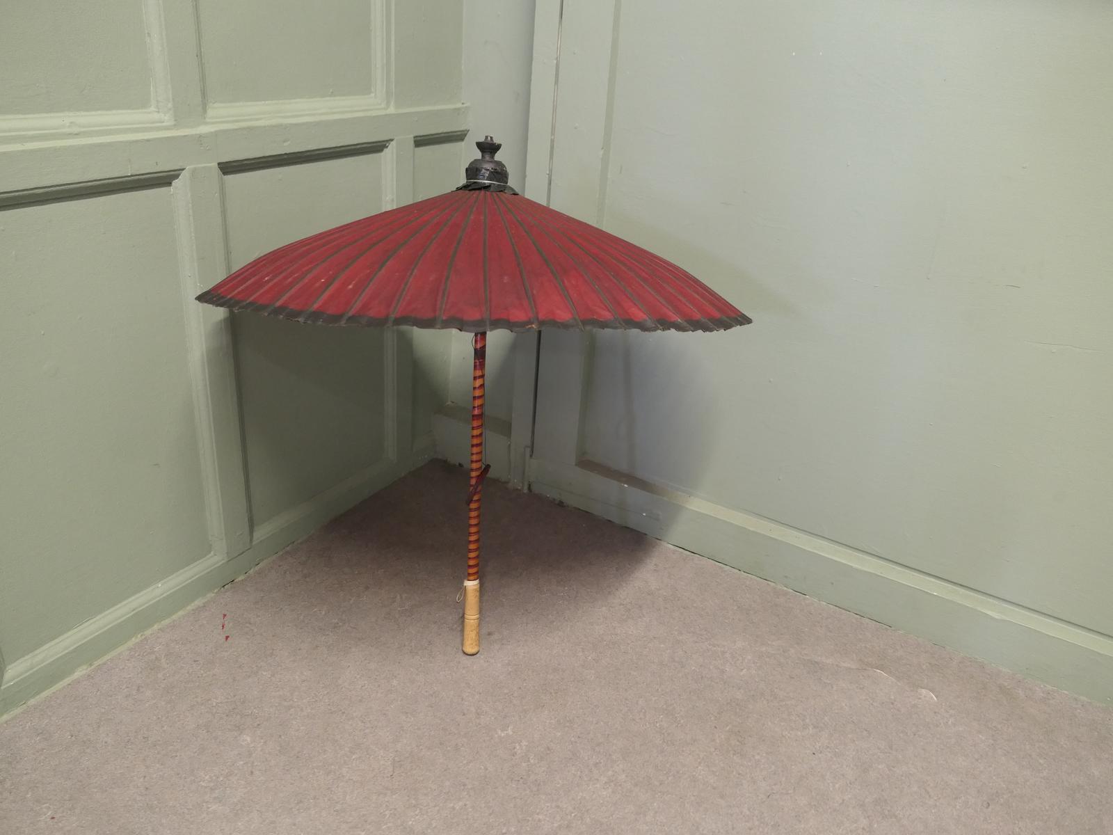 Hand Made Art Deco Painted Bamboo Parasol (1 of 6) Hand Made Art Deco Painted Bamboo Parasol (1 of 6)