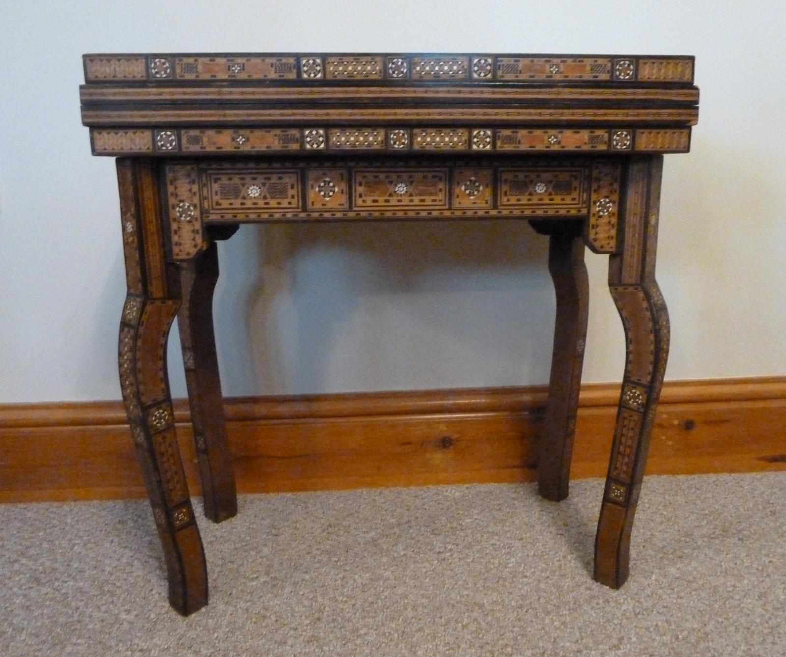 Syrian Damascus Inlaid Card / Games Table (1 of 15)