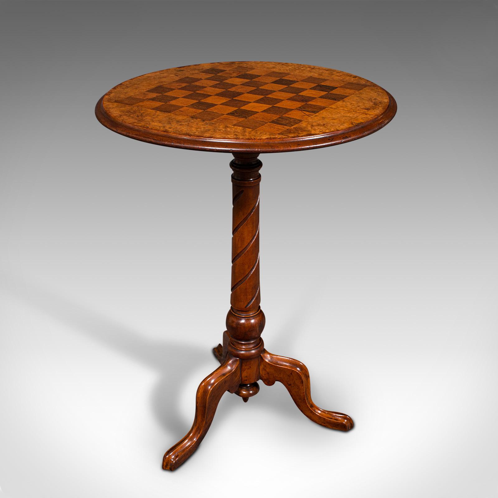 Small Antique Chess Table, English, Burr Walnut, Games, Victorian, Circa 1880 (1 of 9) Small Antique Chess Table, English, Burr Walnut, Games, Victorian, Circa 1880 (1 of 9)