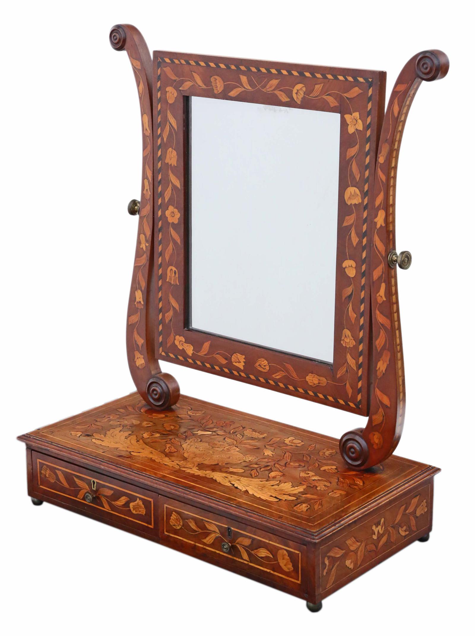 19th Century Marquetry Dressing Table Swing Mirror Toilet (1 of 8) 19th Century Marquetry Dressing Table Swing Mirror Toilet (1 of 8)