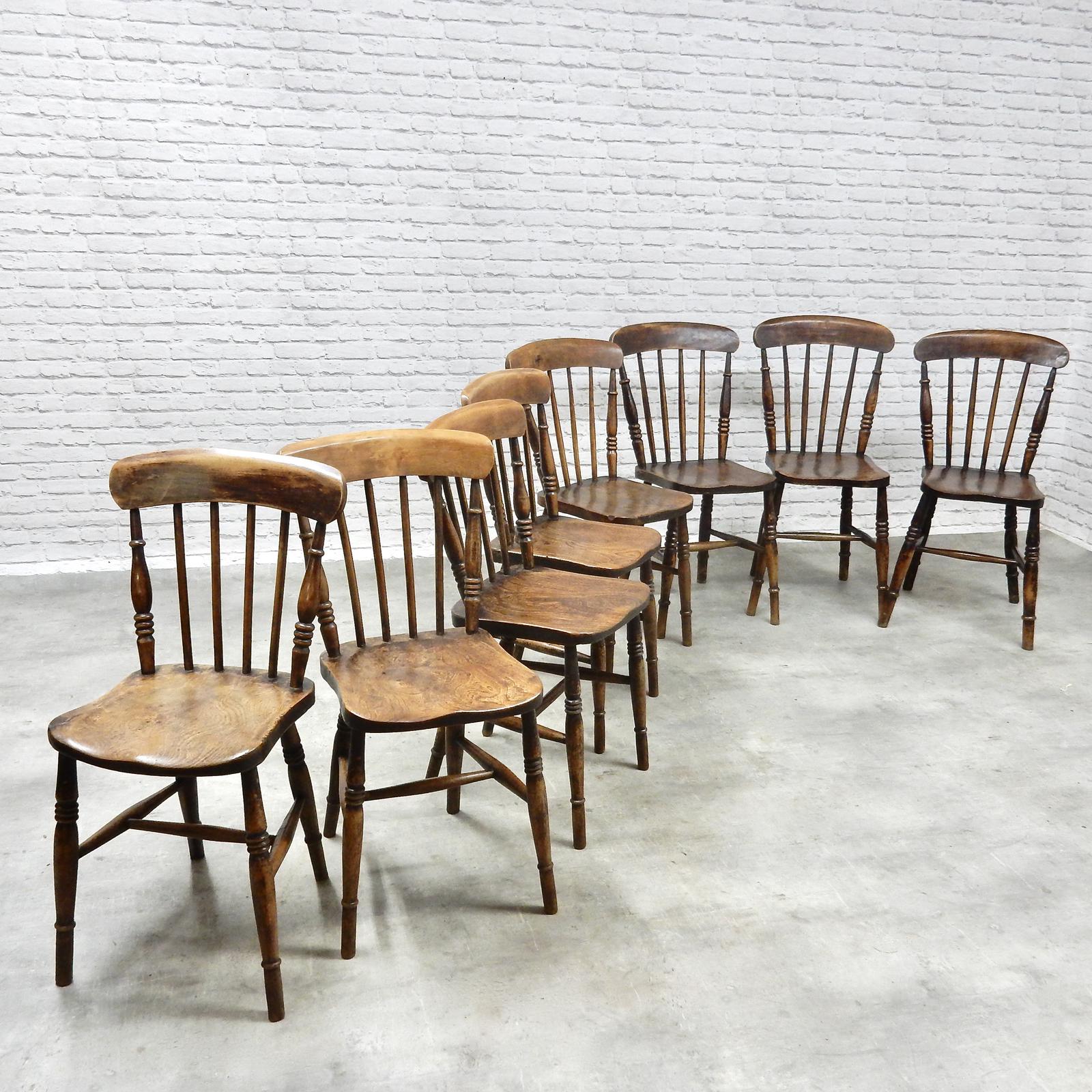 8 x 19th Century Windsor Kitchen Chairs (1 of 9) 8 x 19th Century Windsor Kitchen Chairs (1 of 9)