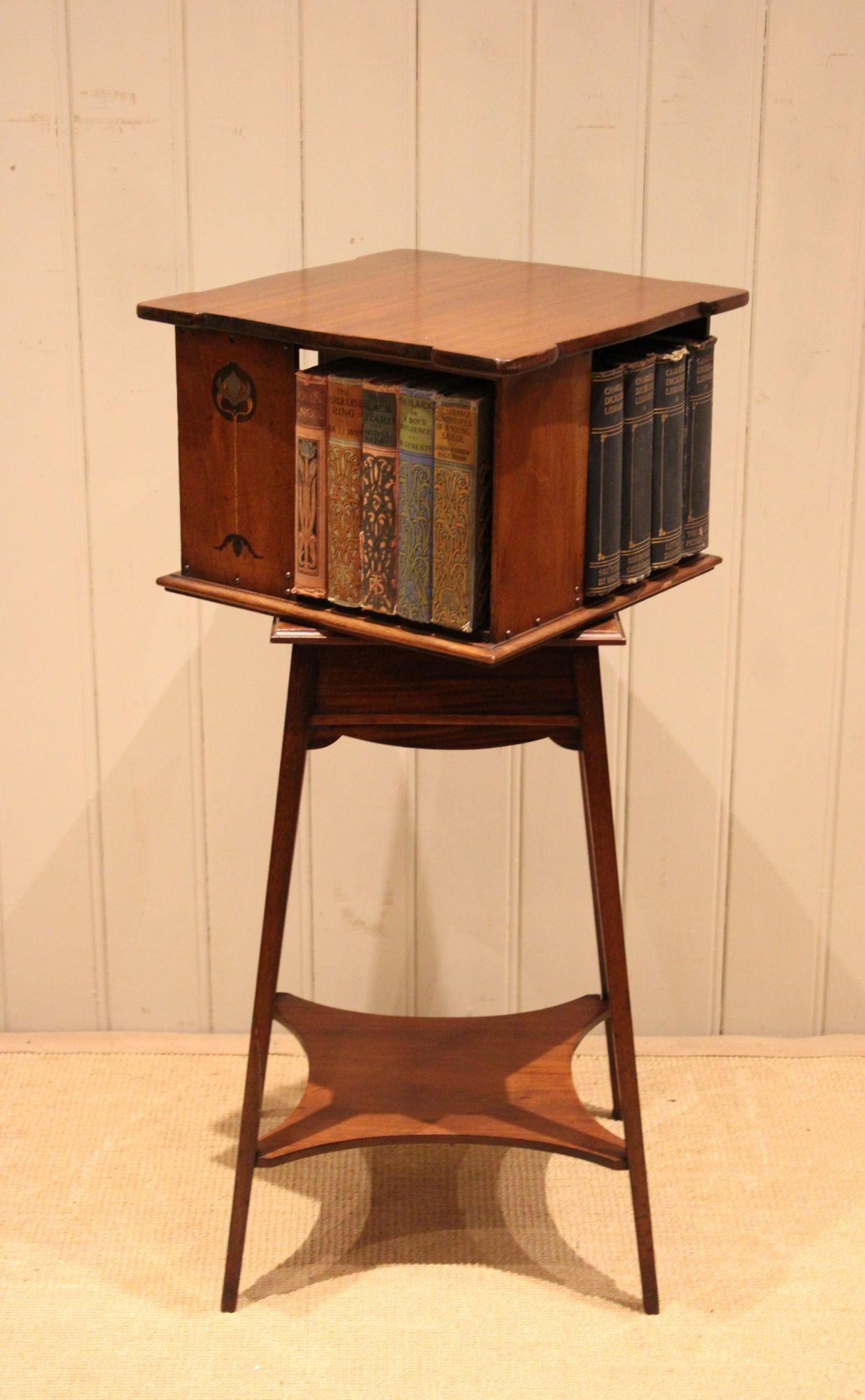 Art Nouveau Mahogany Revolving Bookcase (1 of 11)