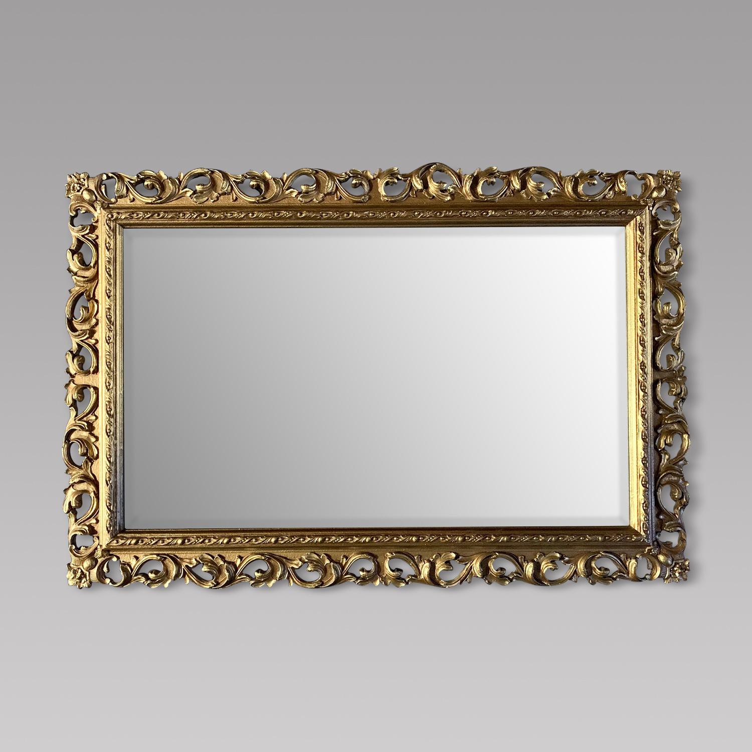 Good Sized Ornate Wooden Framed Mirror (1 of 3)