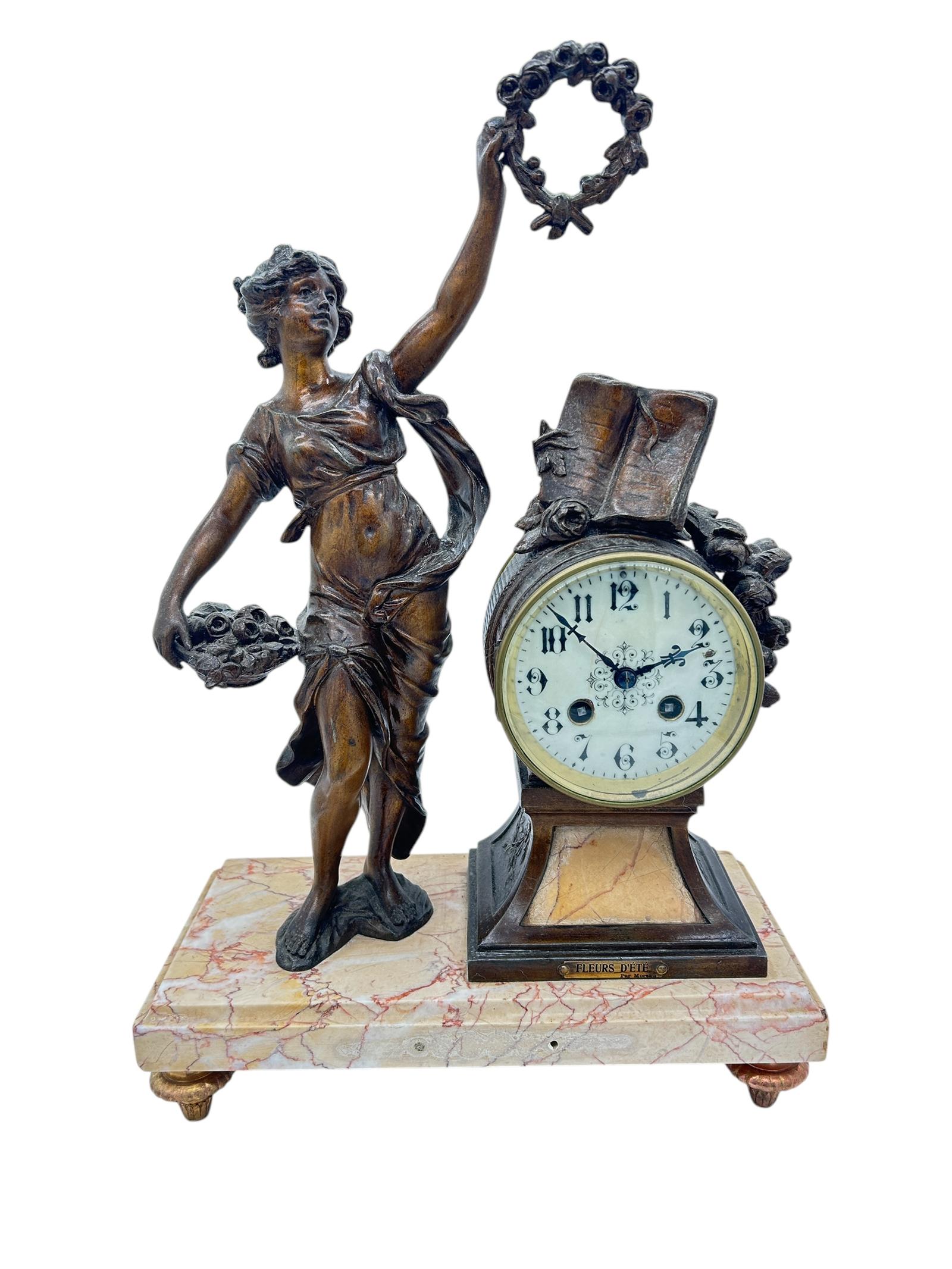 Wonderful French Figural Mantel Clock – Ca1890 (1 of 13)